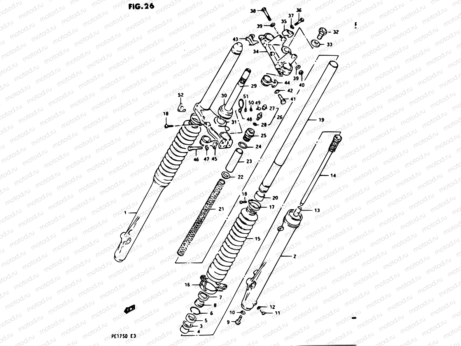 26 - FRONT FORK MODEL D