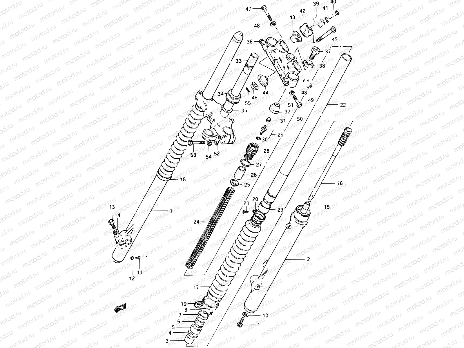 26 - FRONT FORK (MODEL X)