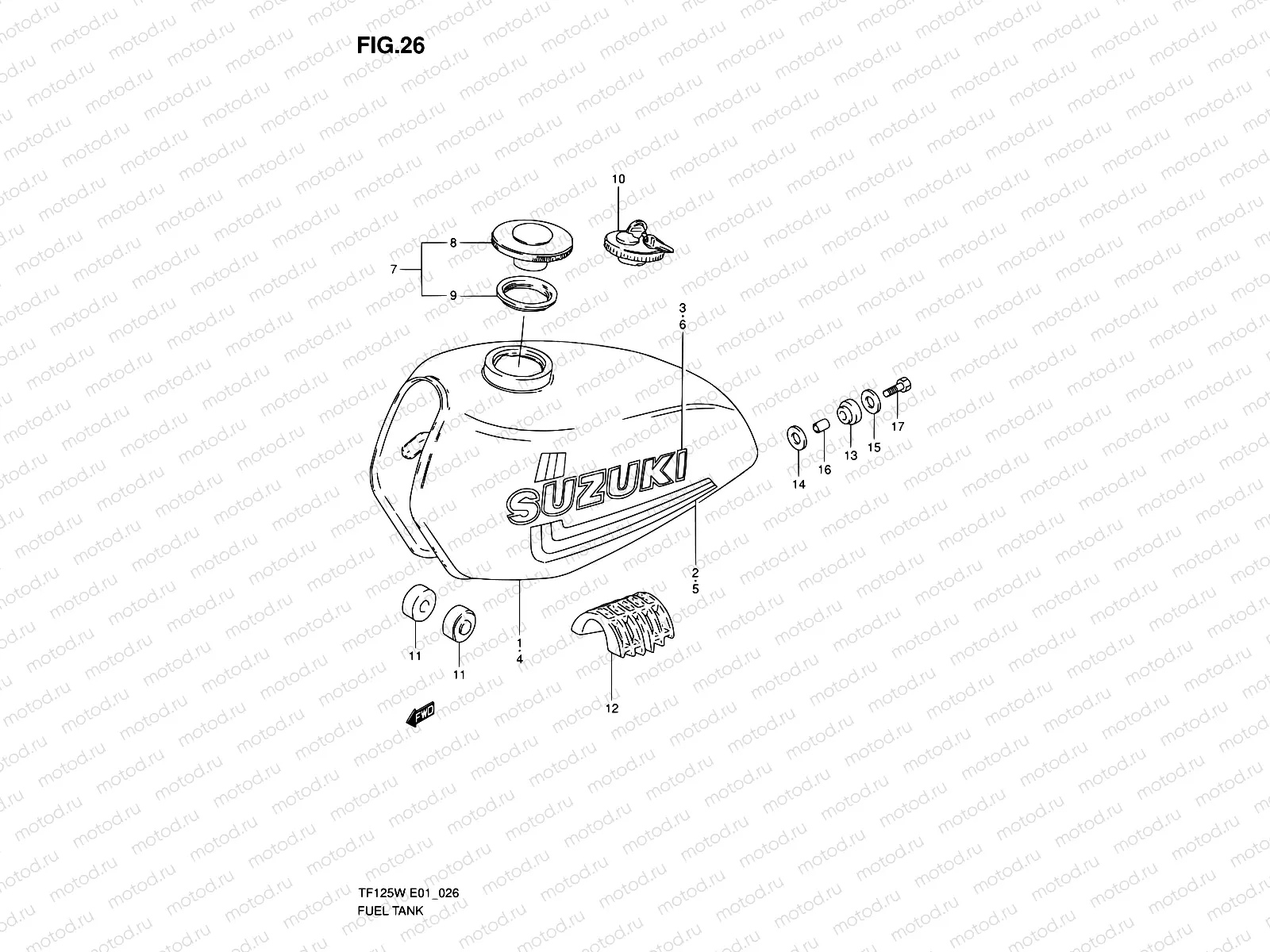 26 - FUEL TANK (~F.NO.126489)
