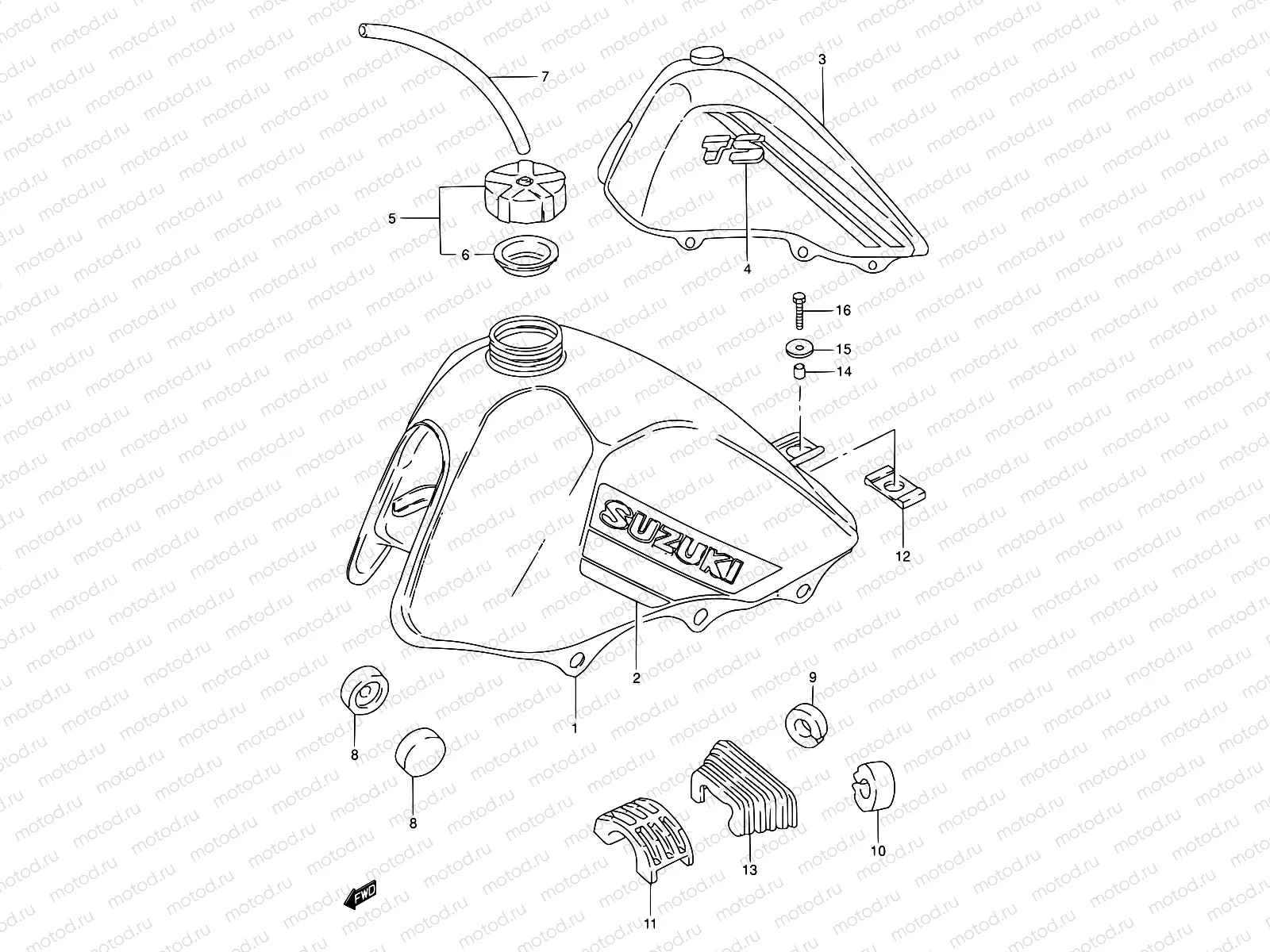 26 - FUEL TANK (MODEL F/G)