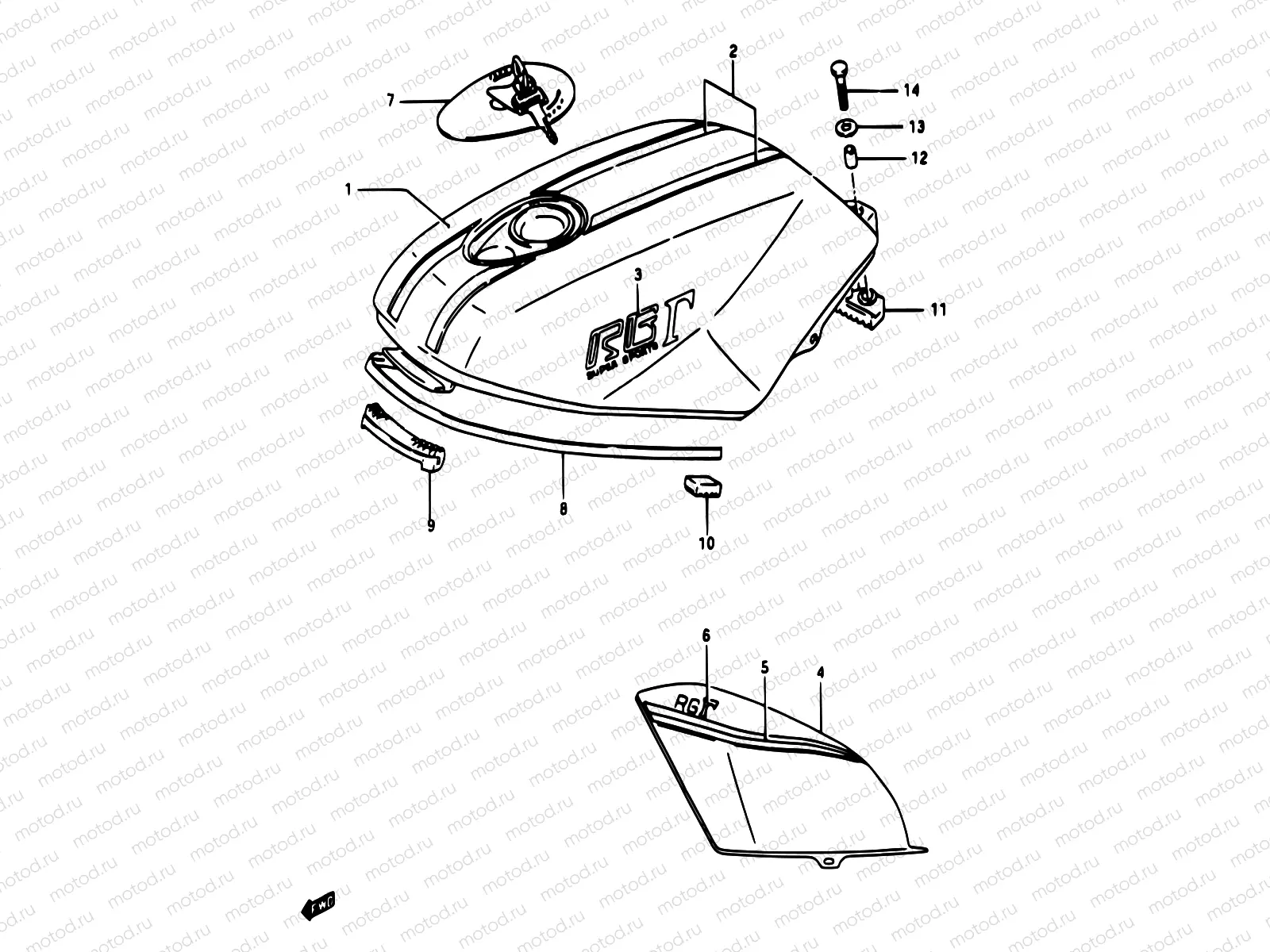 26 - FUEL TANK (MODEL G/G1)