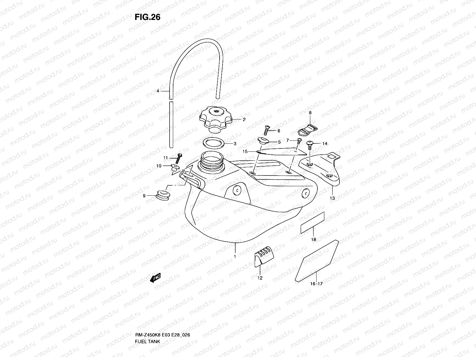 26 - FUEL TANK (RM-Z450K8/K9/L0)