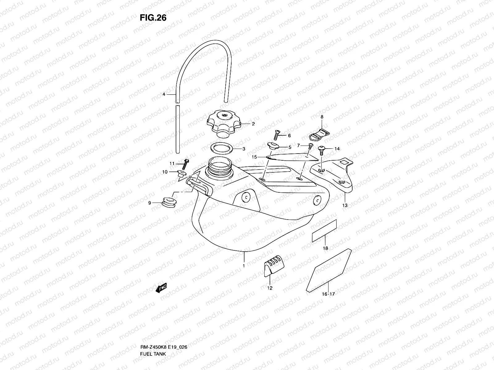 26 - FUEL TANK (RM-Z450K8/K9/L0)