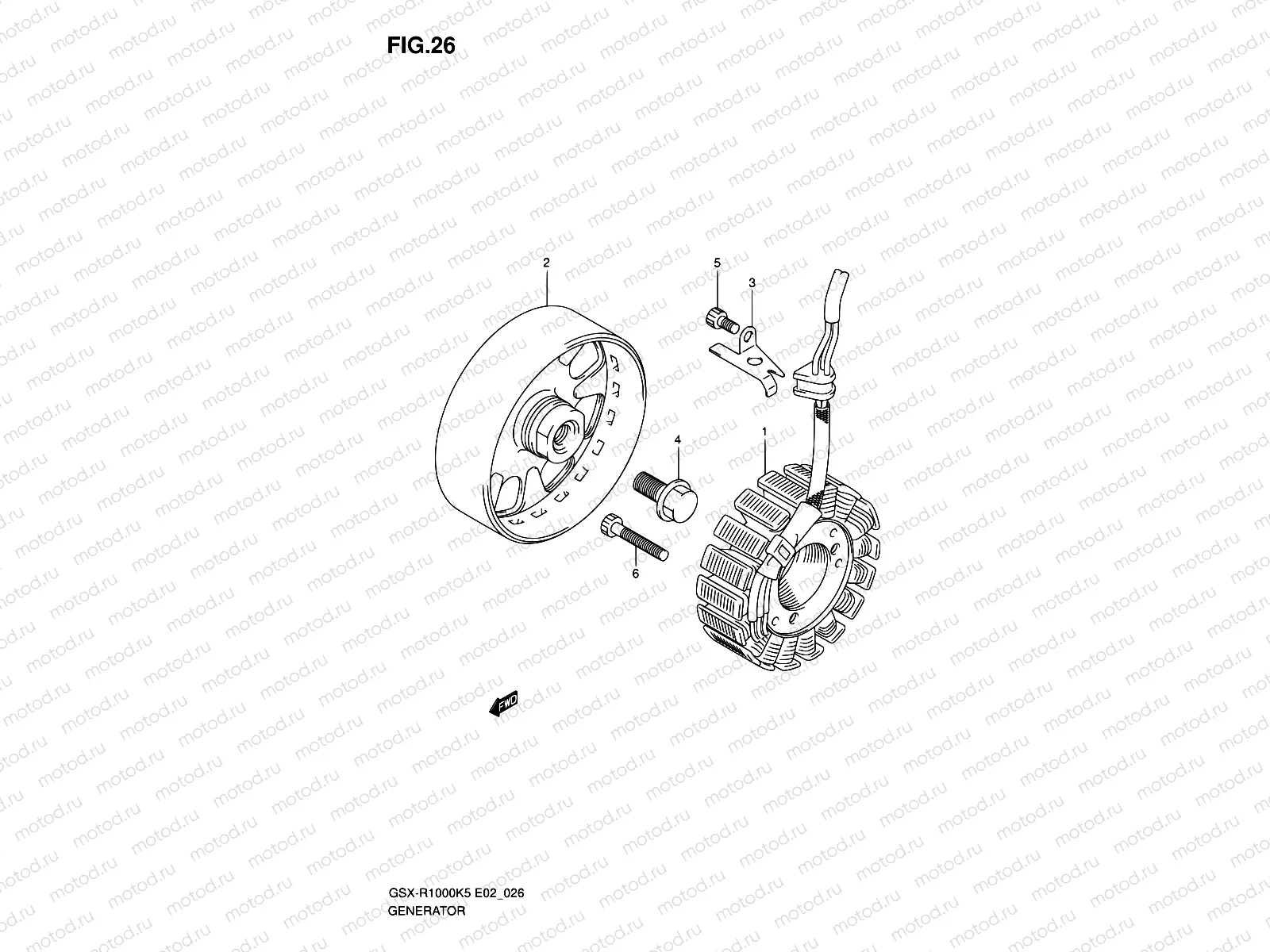 26 - GENERATOR (GSX-R1000K5 E02,E19,E24,P37)
