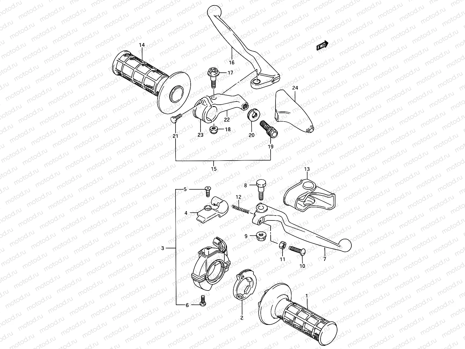 26 - HANDLE SWITCH (MODEL P/R)