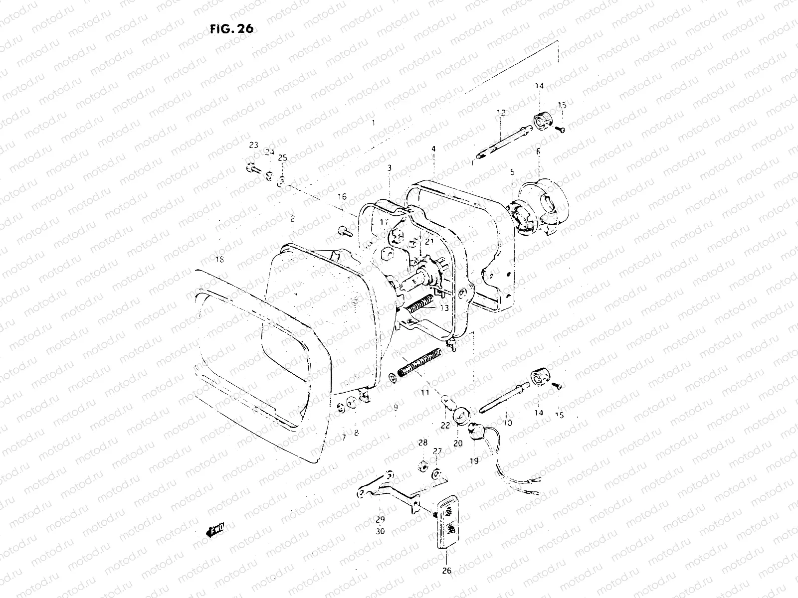 26 - HEADLAMP (GSX500ESE/ESF)