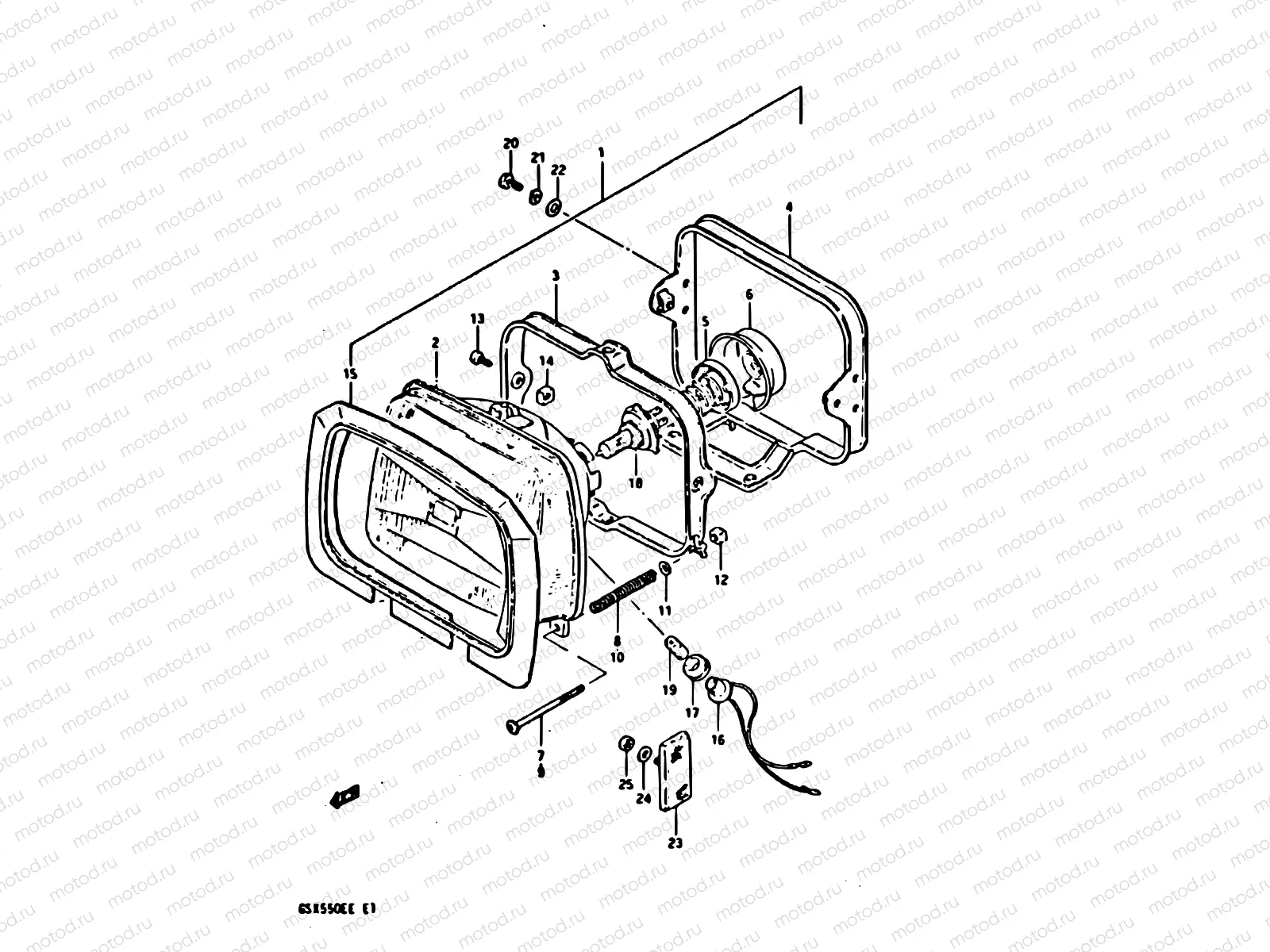 26 - HEADLAMP (GSX550ED/EE)