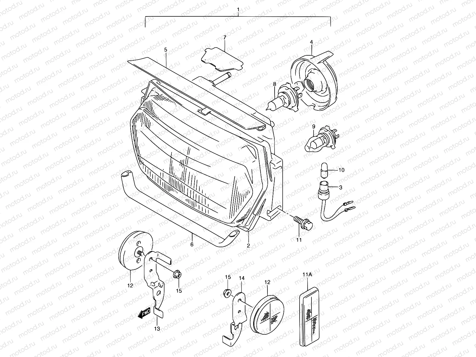 26 - HEADLAMP (MODEL K/L/M/N/P/R)