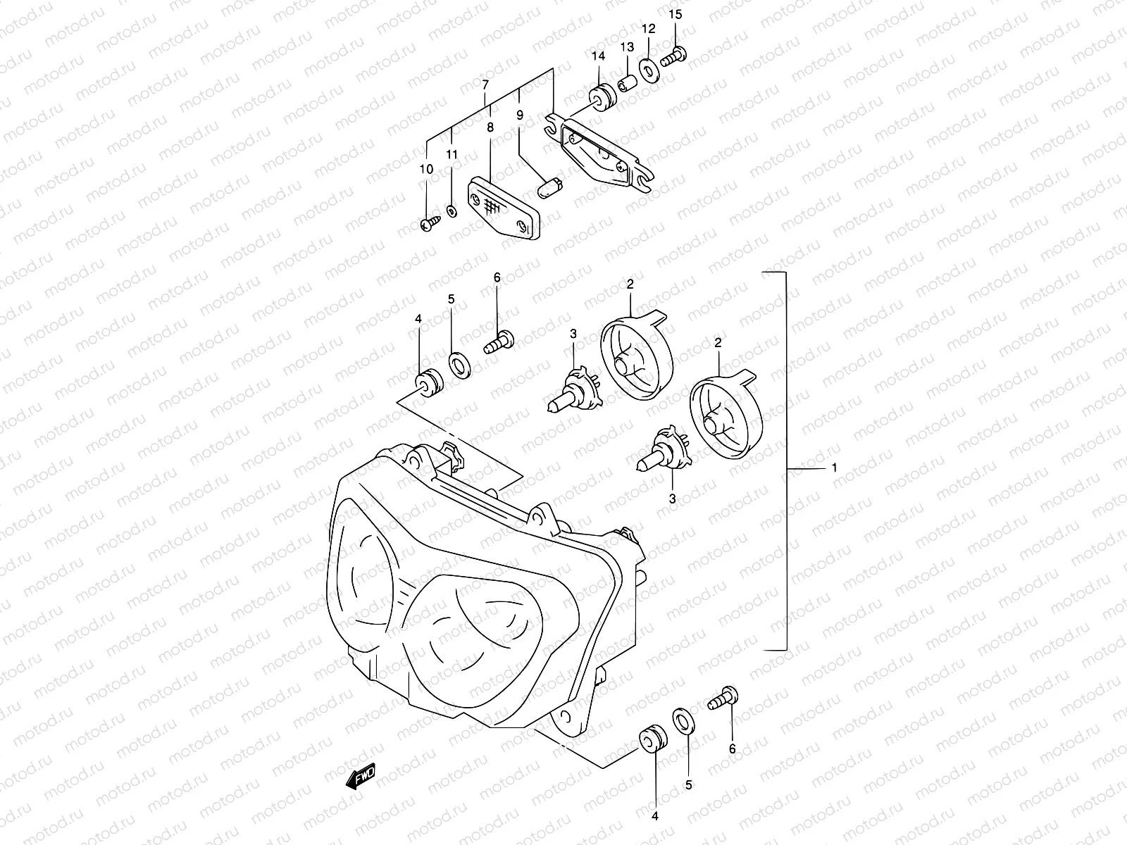 26 - HEADLAMP (MODEL W/X/Y/K1/K2 E02,E24)