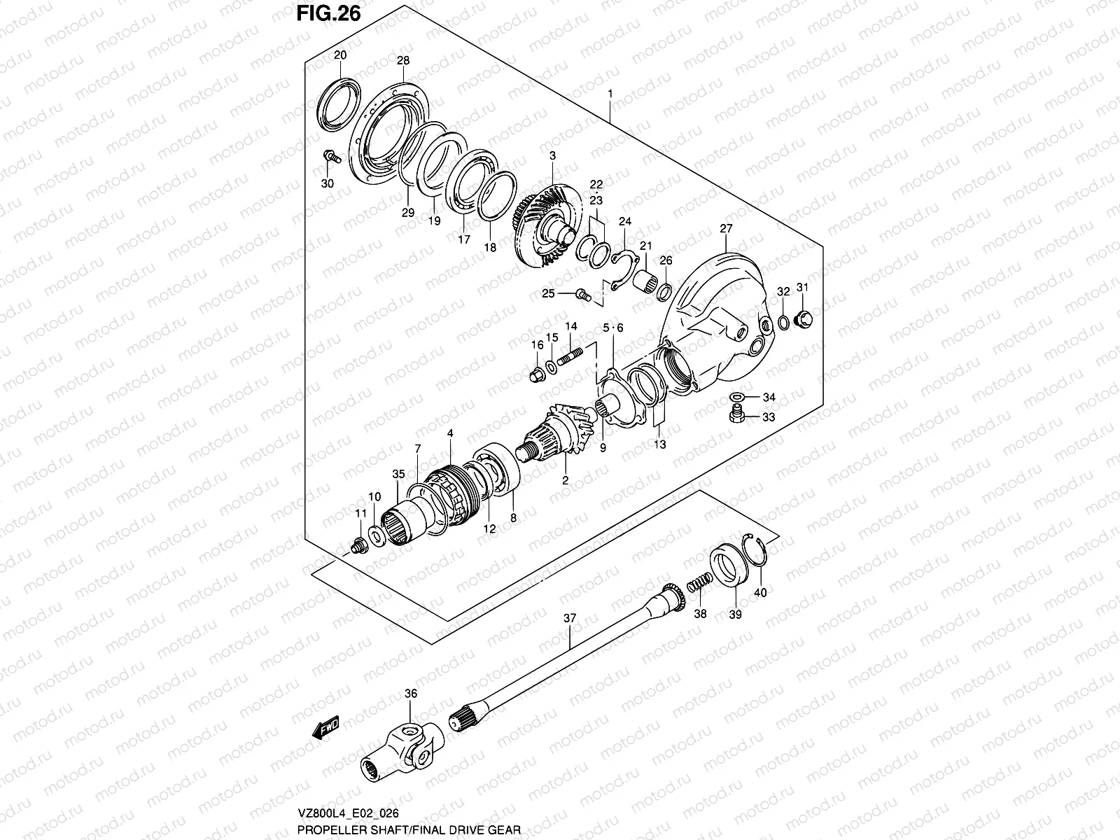 26 - PROPELLER SHAFT/FINAL DRIVE GEAR