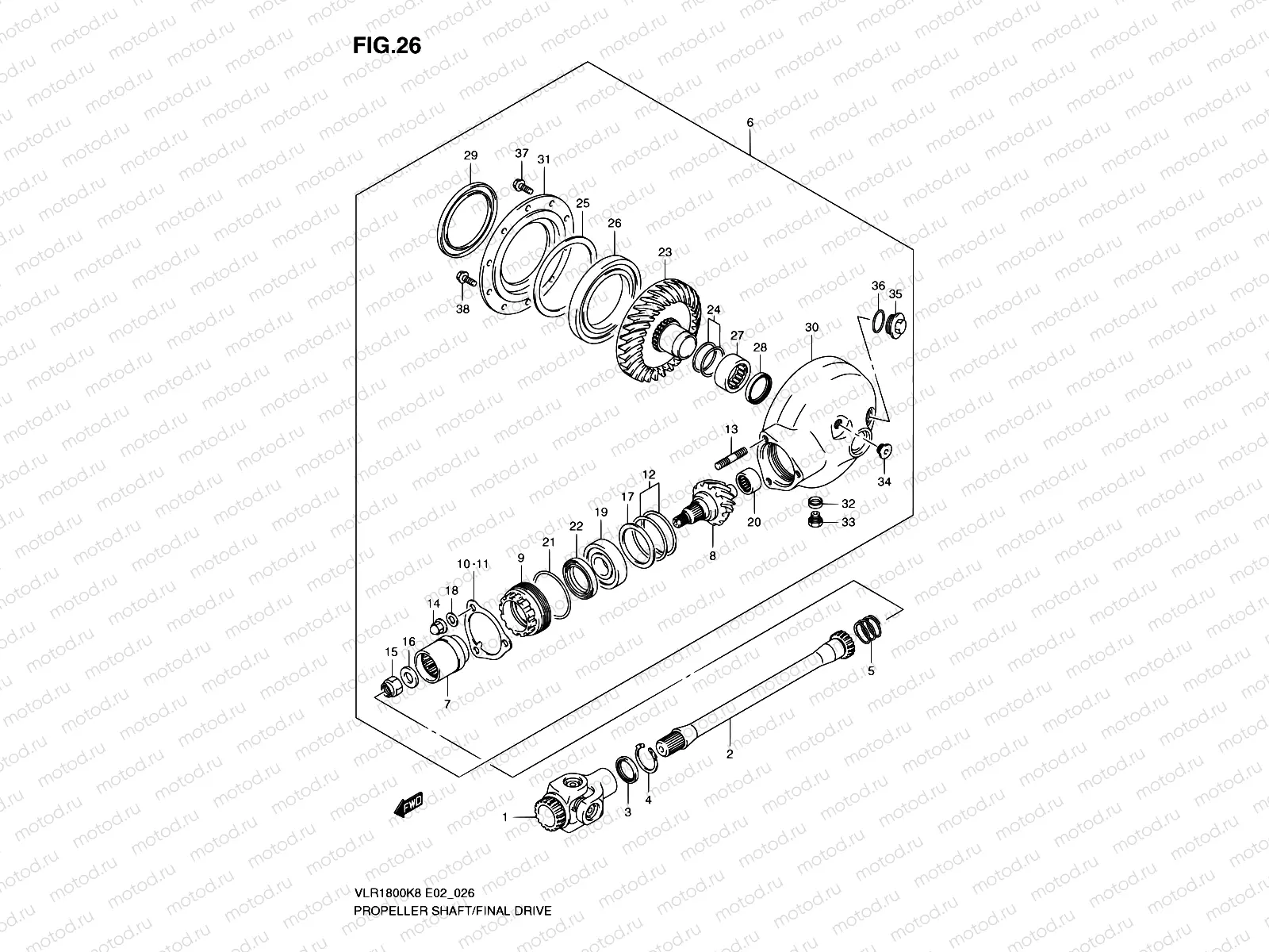 26 - PROPELLER SHAFT/FINAL DRIVE GEAR