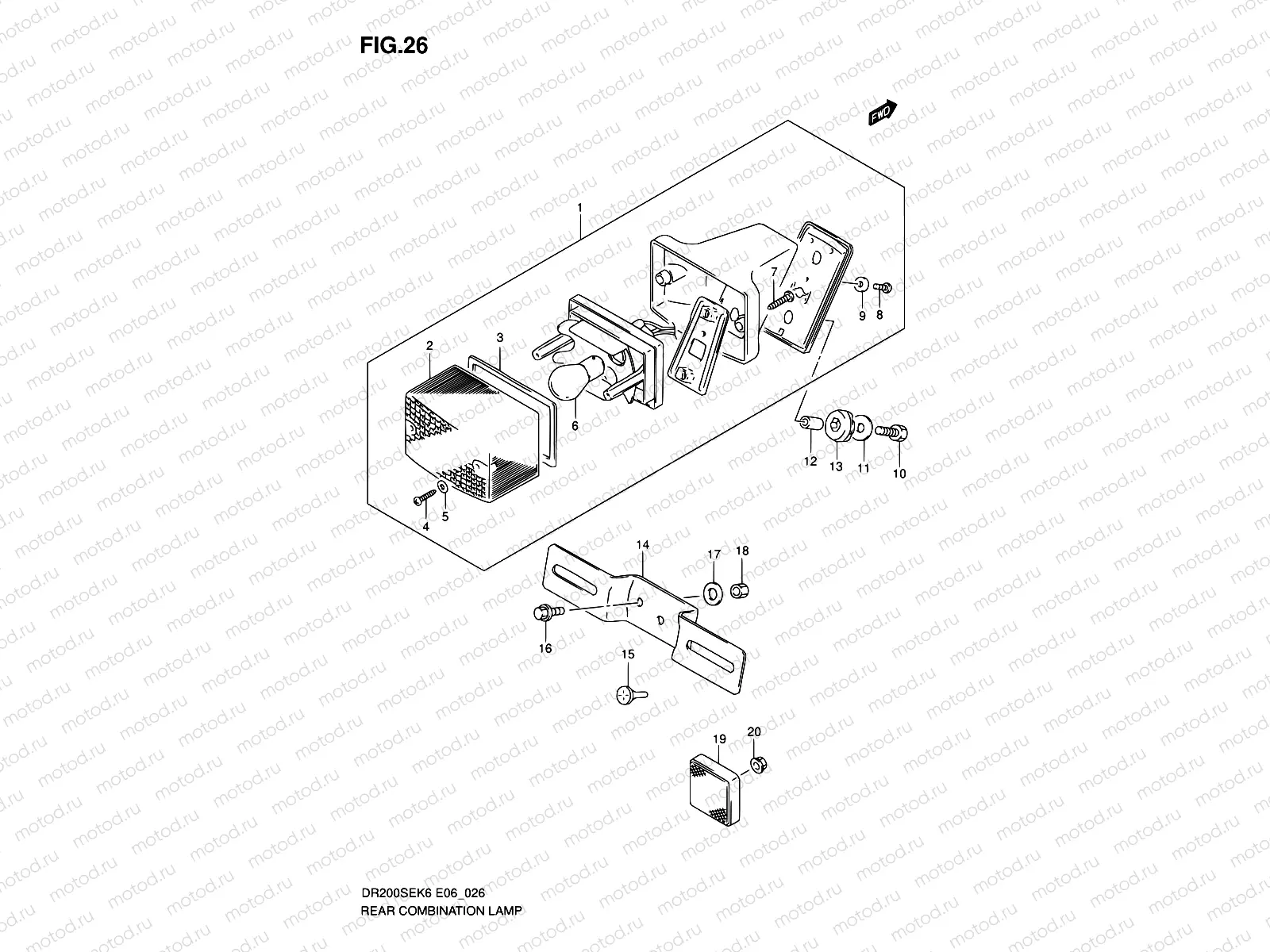 26 - REAR COMBINATION LAMP