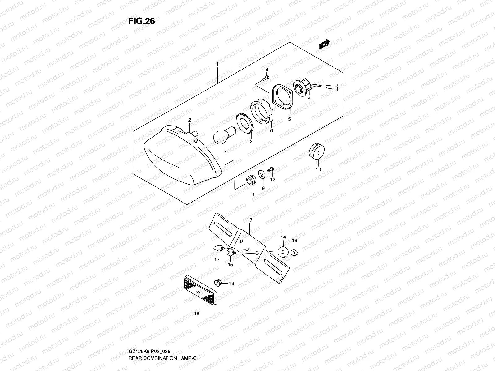 26 - REAR COMBINATION LAMP