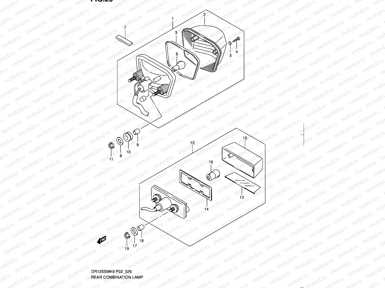 26 - REAR COMBINATION  LAMP