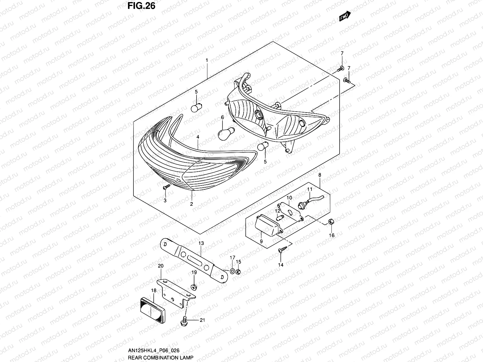 26 - REAR COMBINATION LAMP
