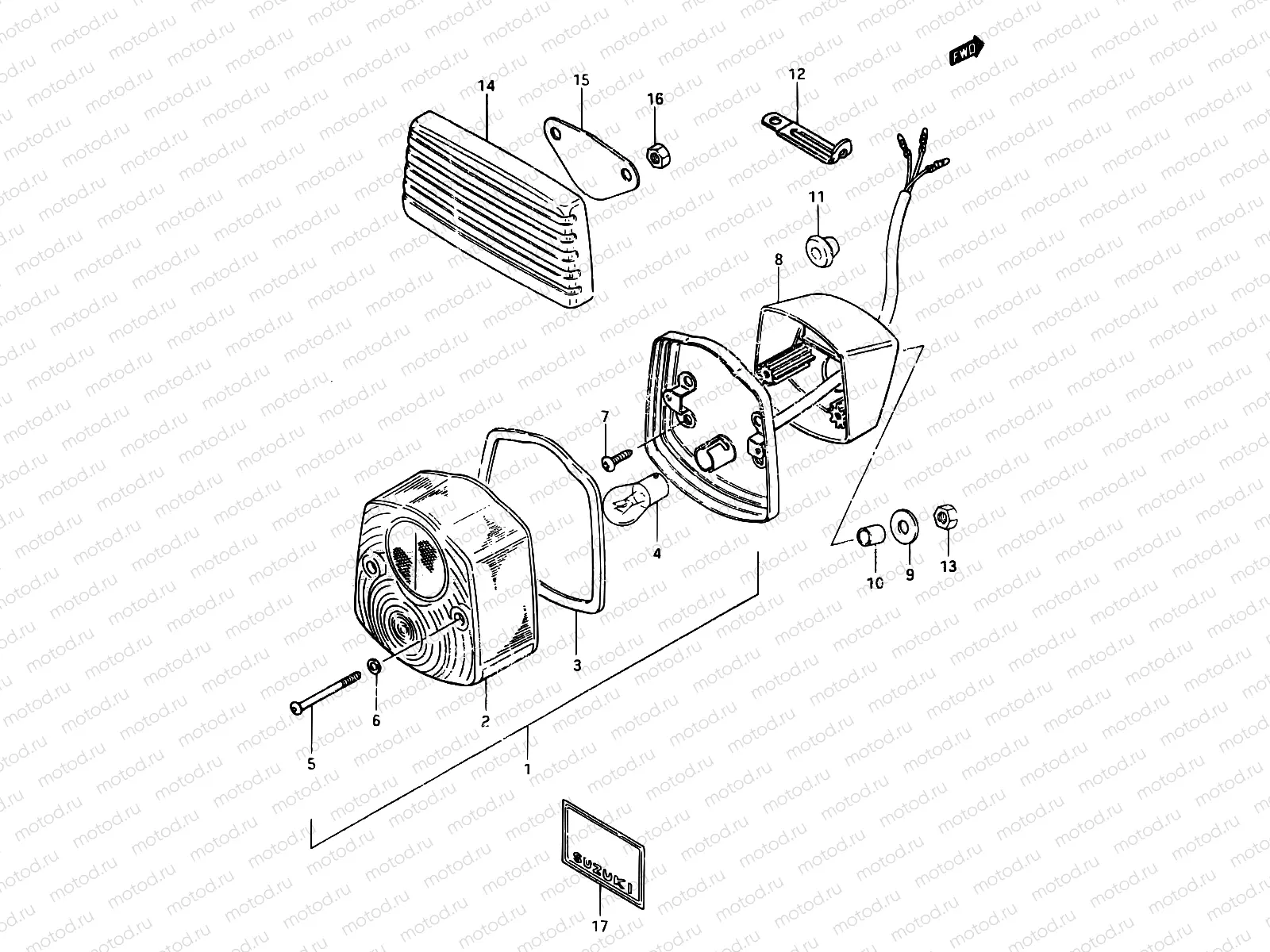 26 - REAR COMBINATION LAMP (E21)