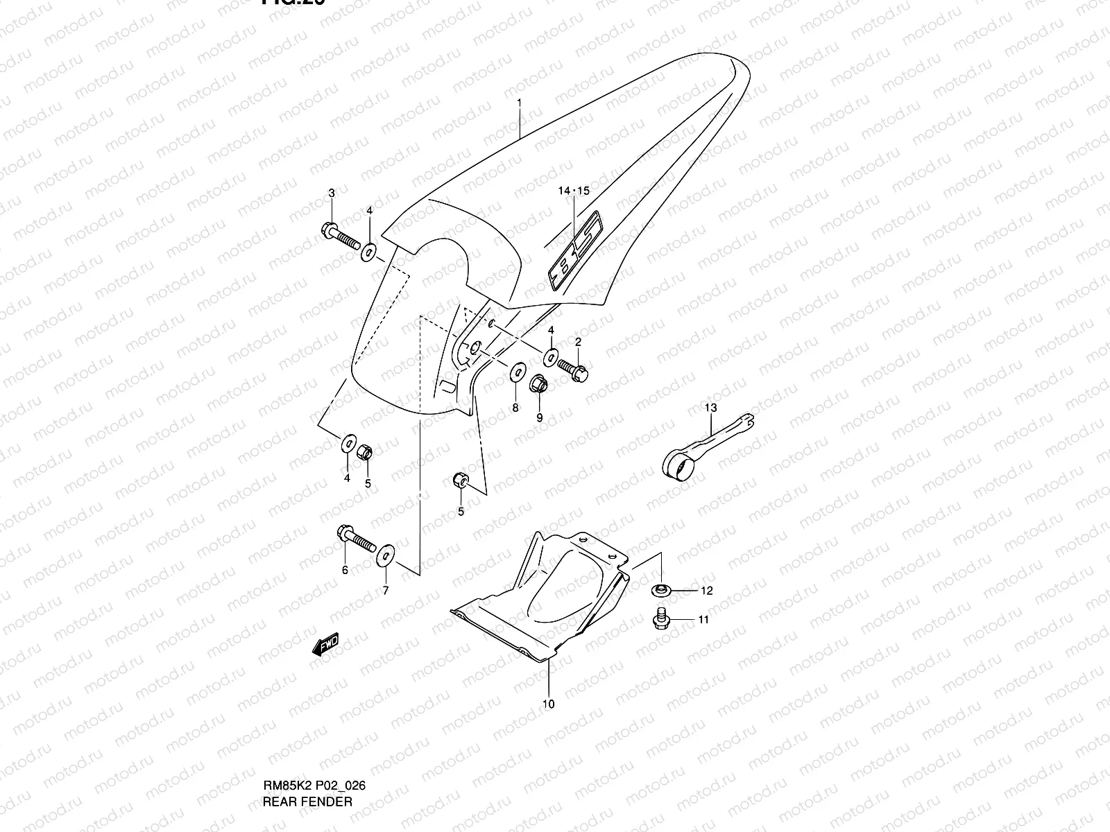 26 - REAR FENDER