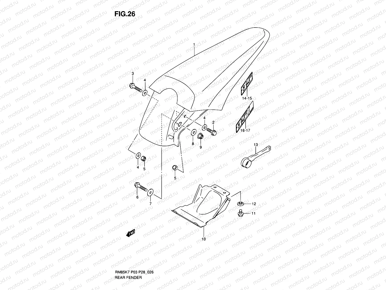 26 - REAR FENDER