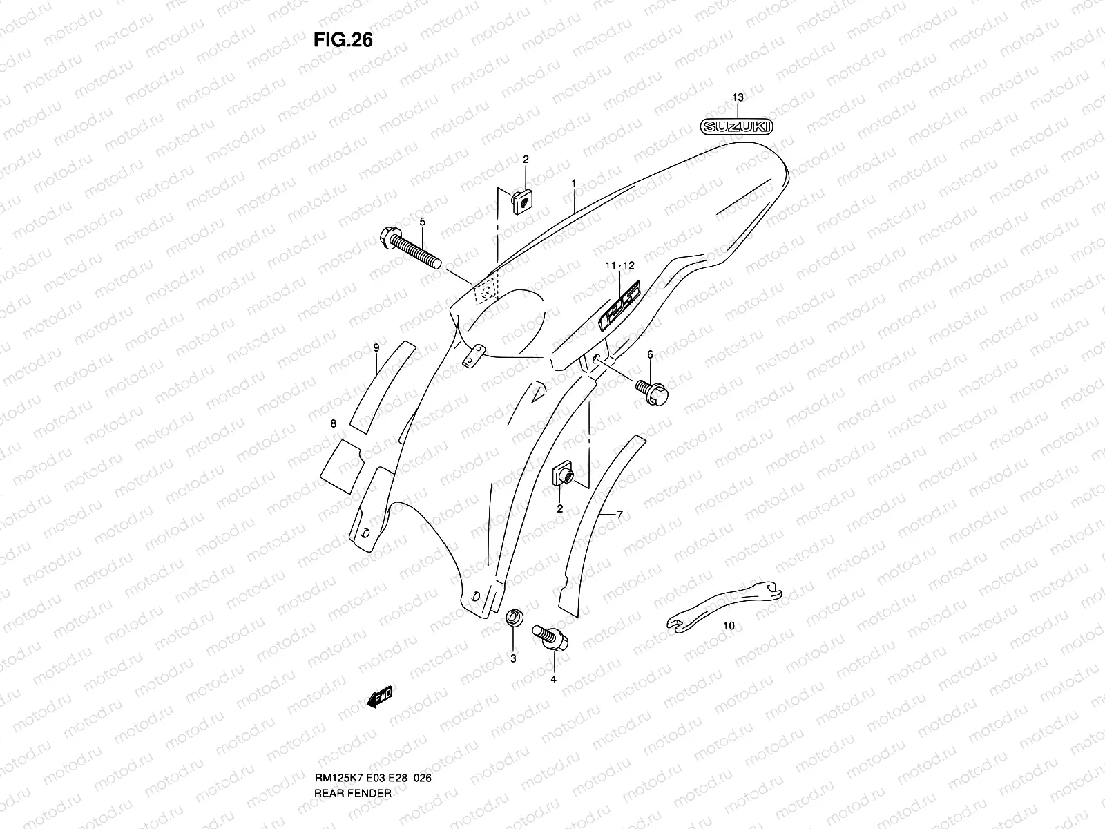 26 - REAR FENDER
