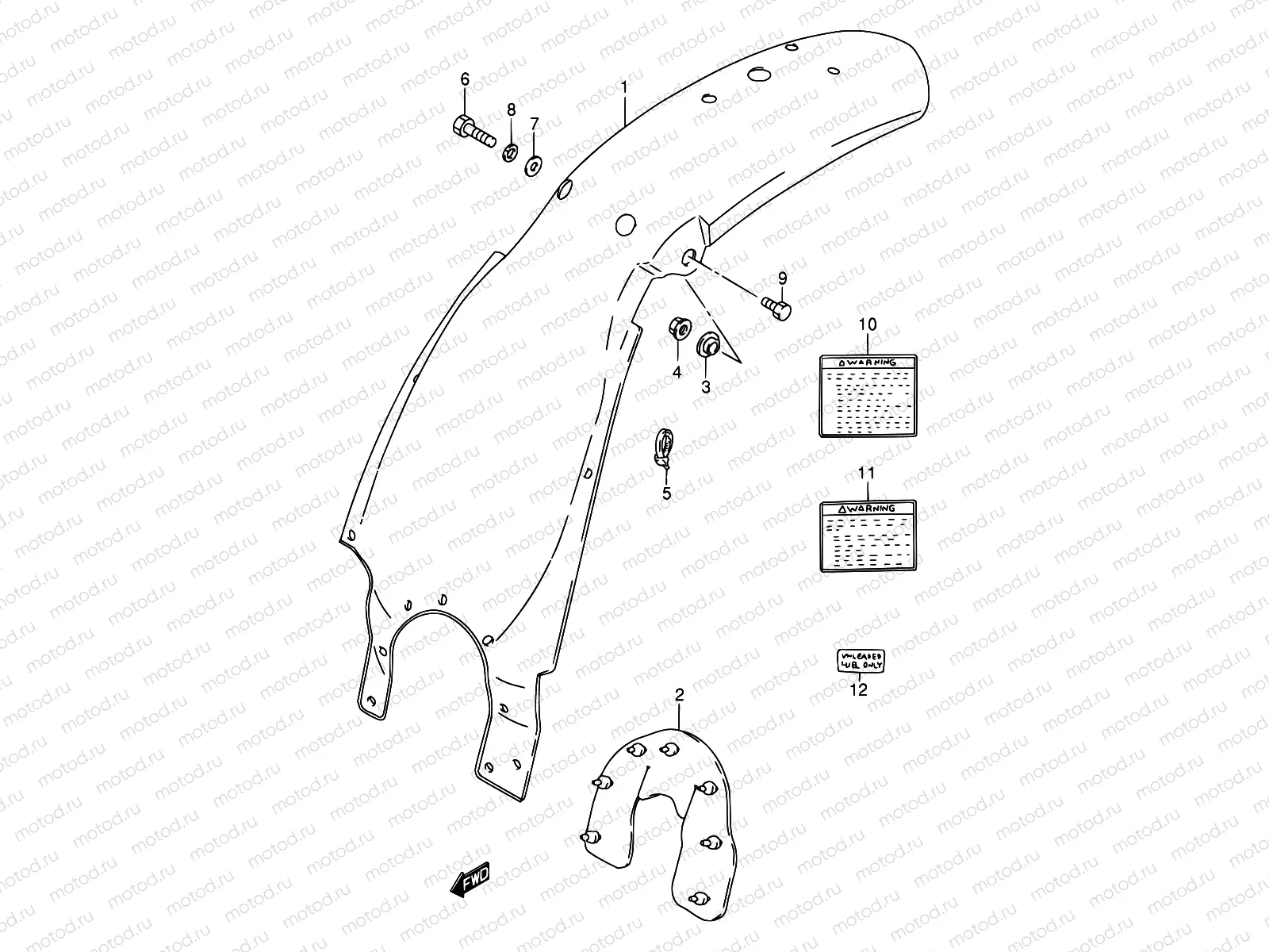 26 - REAR FENDER (MODEL T/V/W/X)