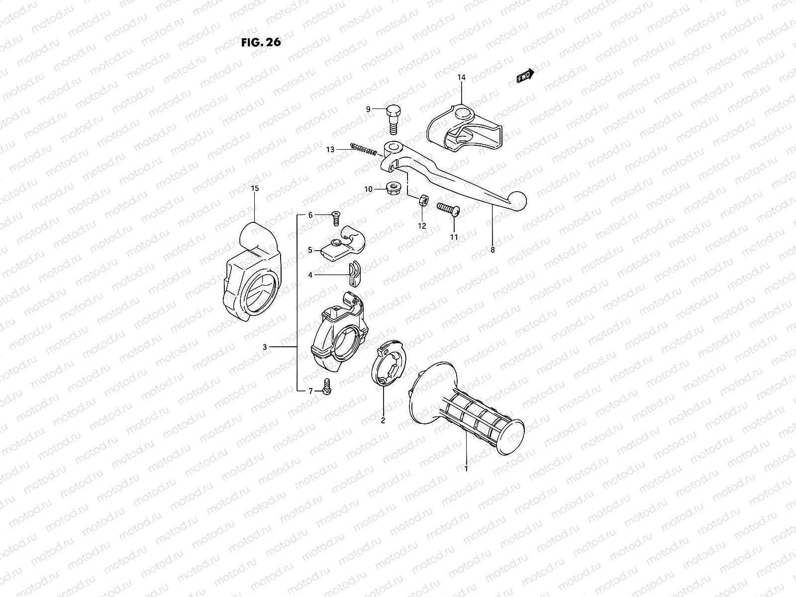 26 - RIGHT HANDLE SWITCH (MODEL G/H)
