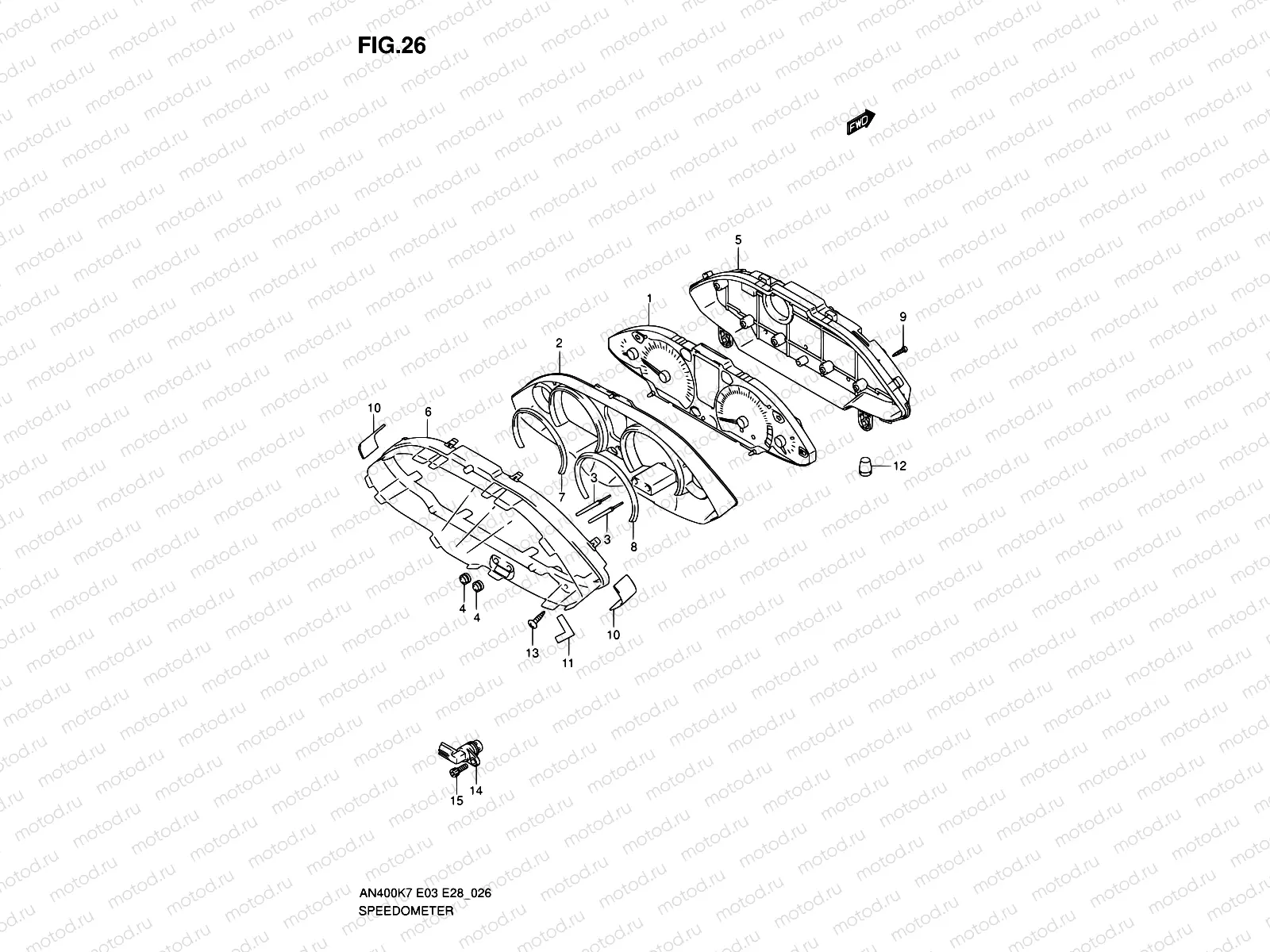 26 - SPEEDOMETER (AN400K7/K8/K9/L0)