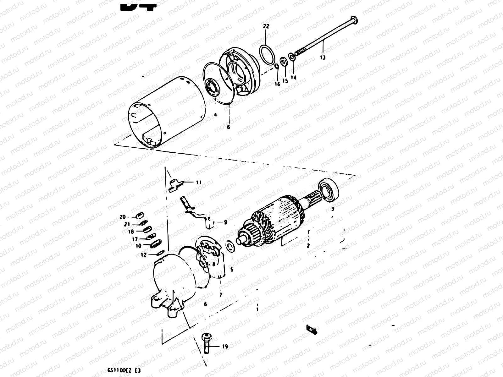 26 - STARTING MOTOR (GSX1100ESD)
