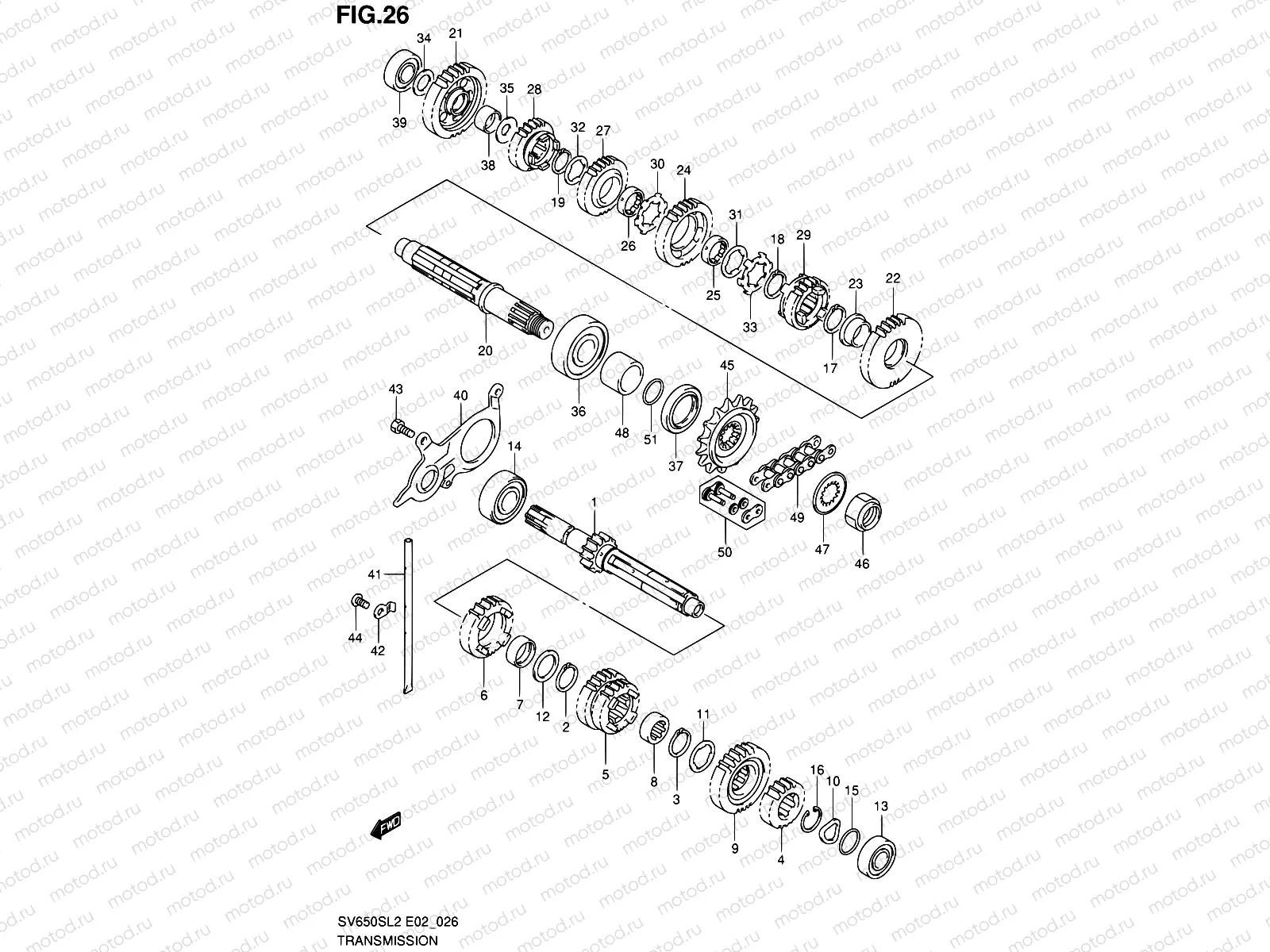26 - TRANSMISSION (SV650SAL2 E24)