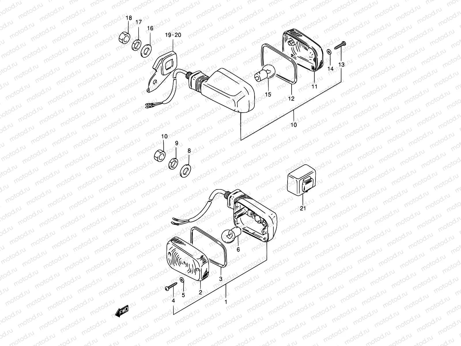 26 - TURN SIGNAL LAMP (E09, E95, MODEL L P09)