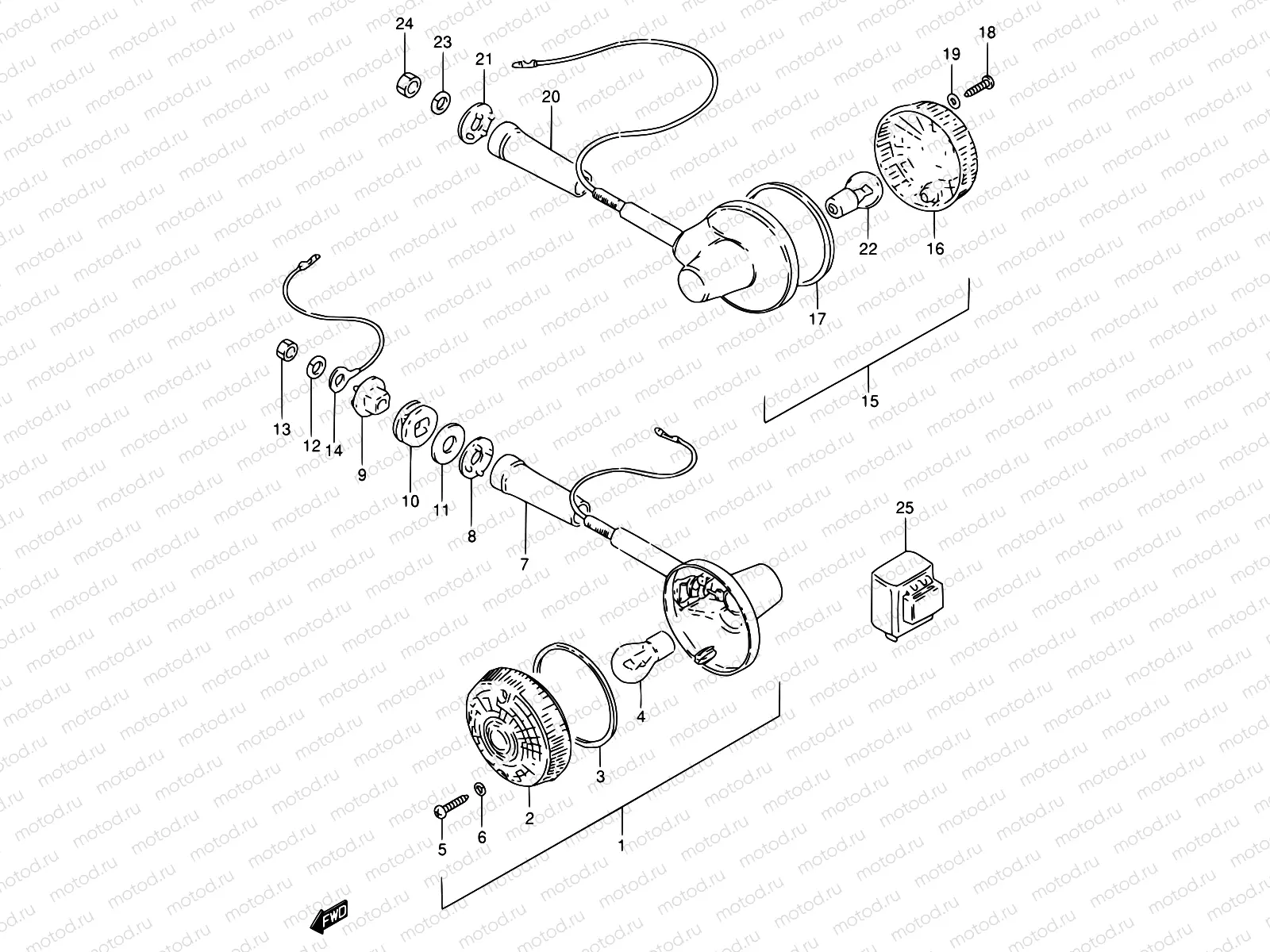 26 - TURN SIGNAL LAMP (E25,E39)