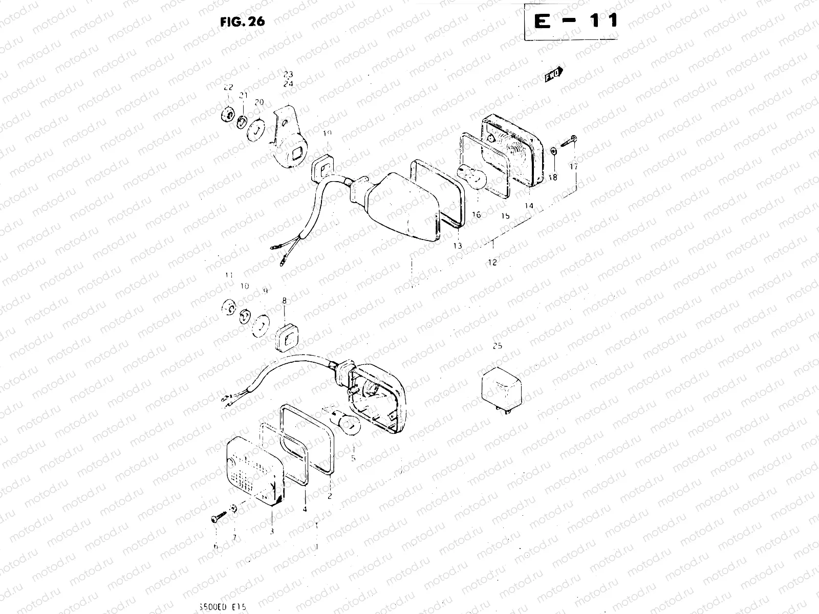 26 - TURN SIGNAL LAMP (E34)