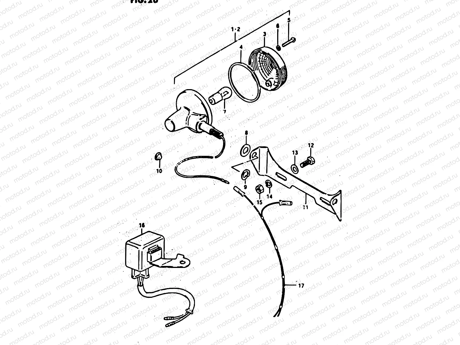 26 - TURN SIGNAL LAMP (E39)