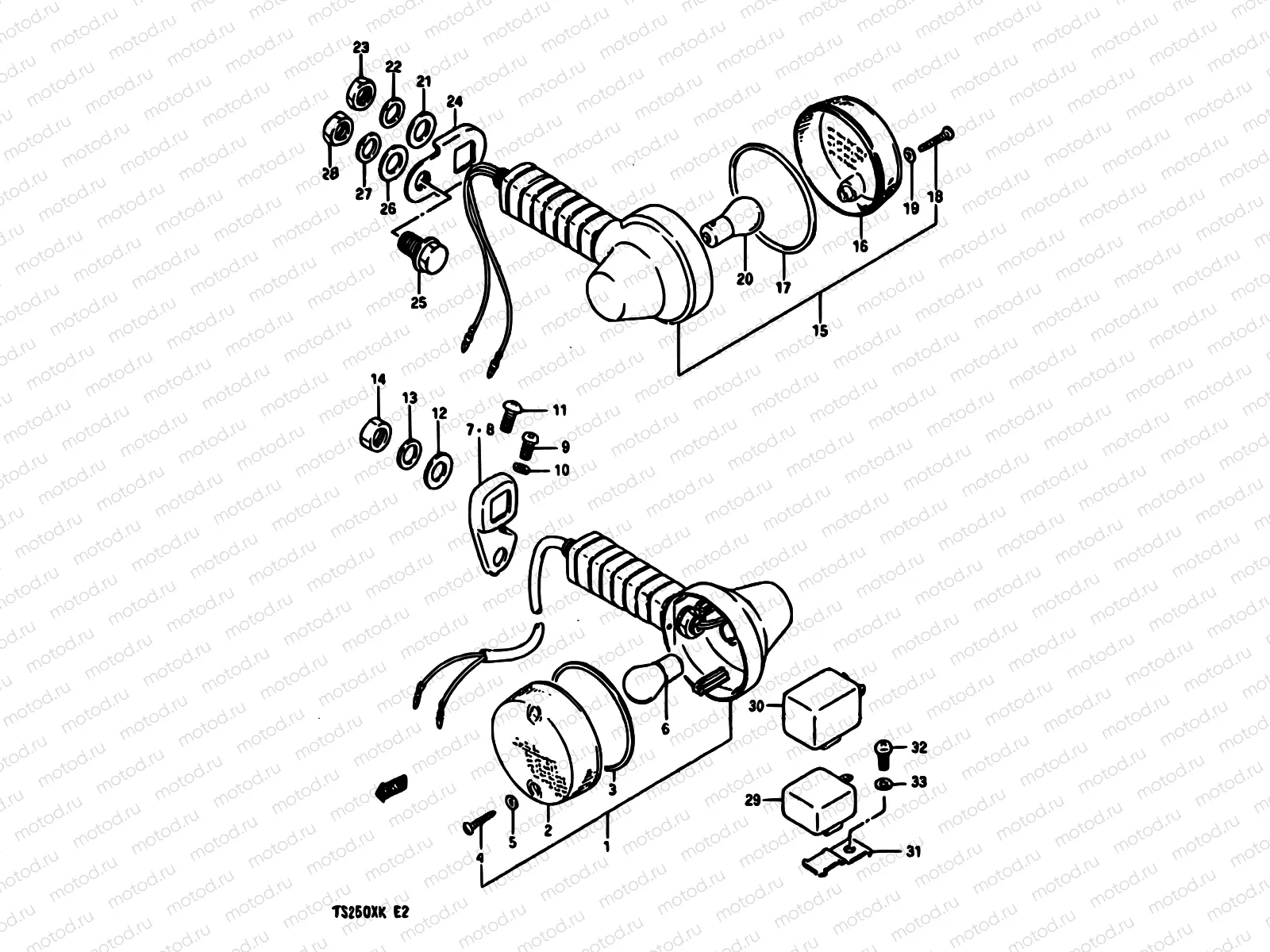 26 - TURNSIGNAL LAMP (E02,E15,E16,E17,E18,E22)