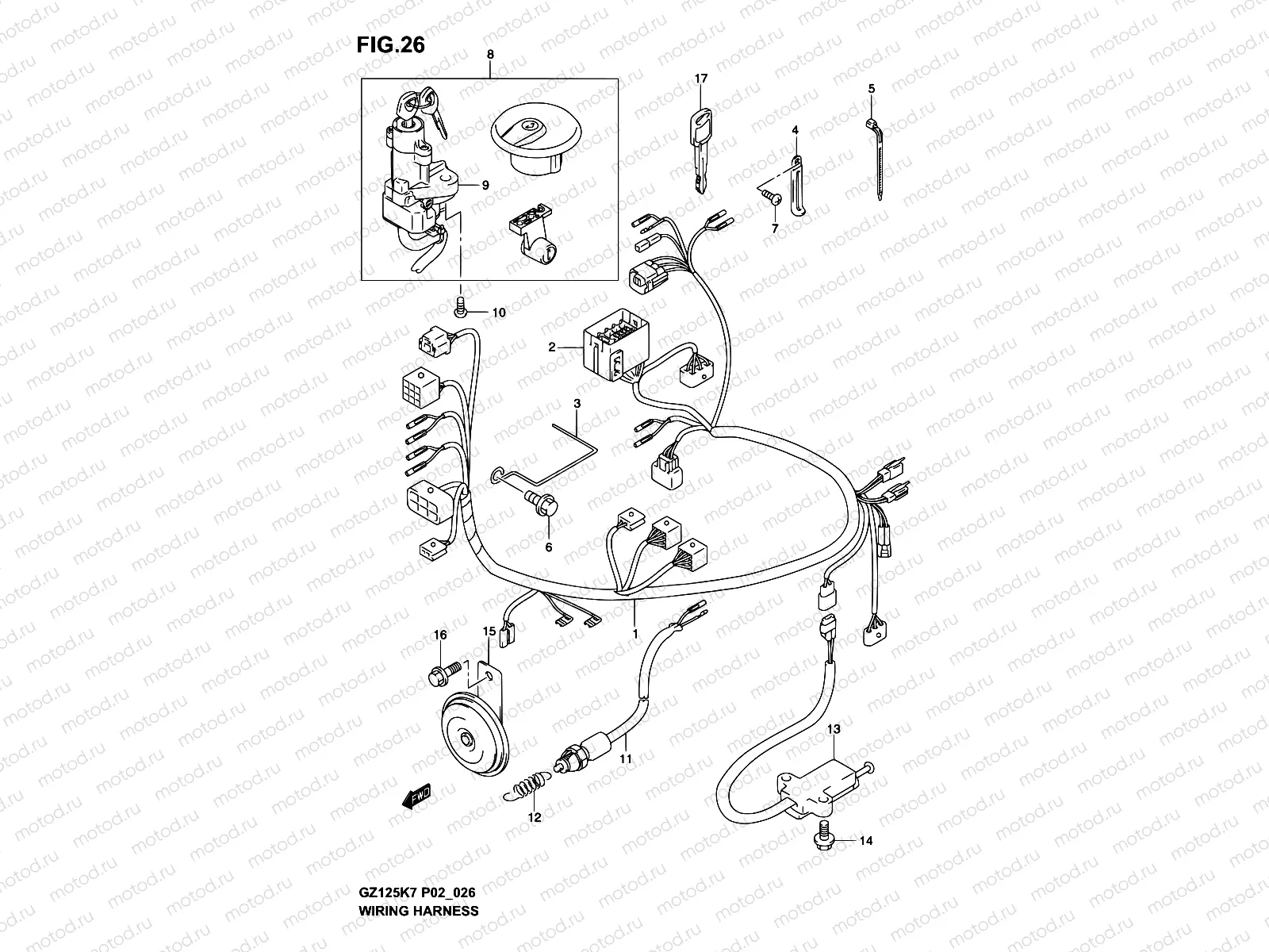 26 - WIRING HARNESS (MODEL K3/K4/K5/K6)