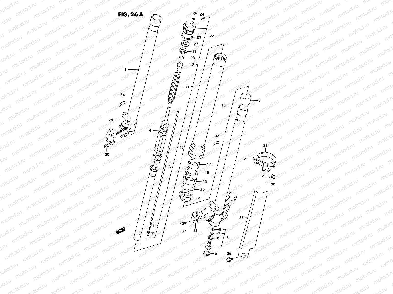 26A - FRONT DAMPER (MODEL R)