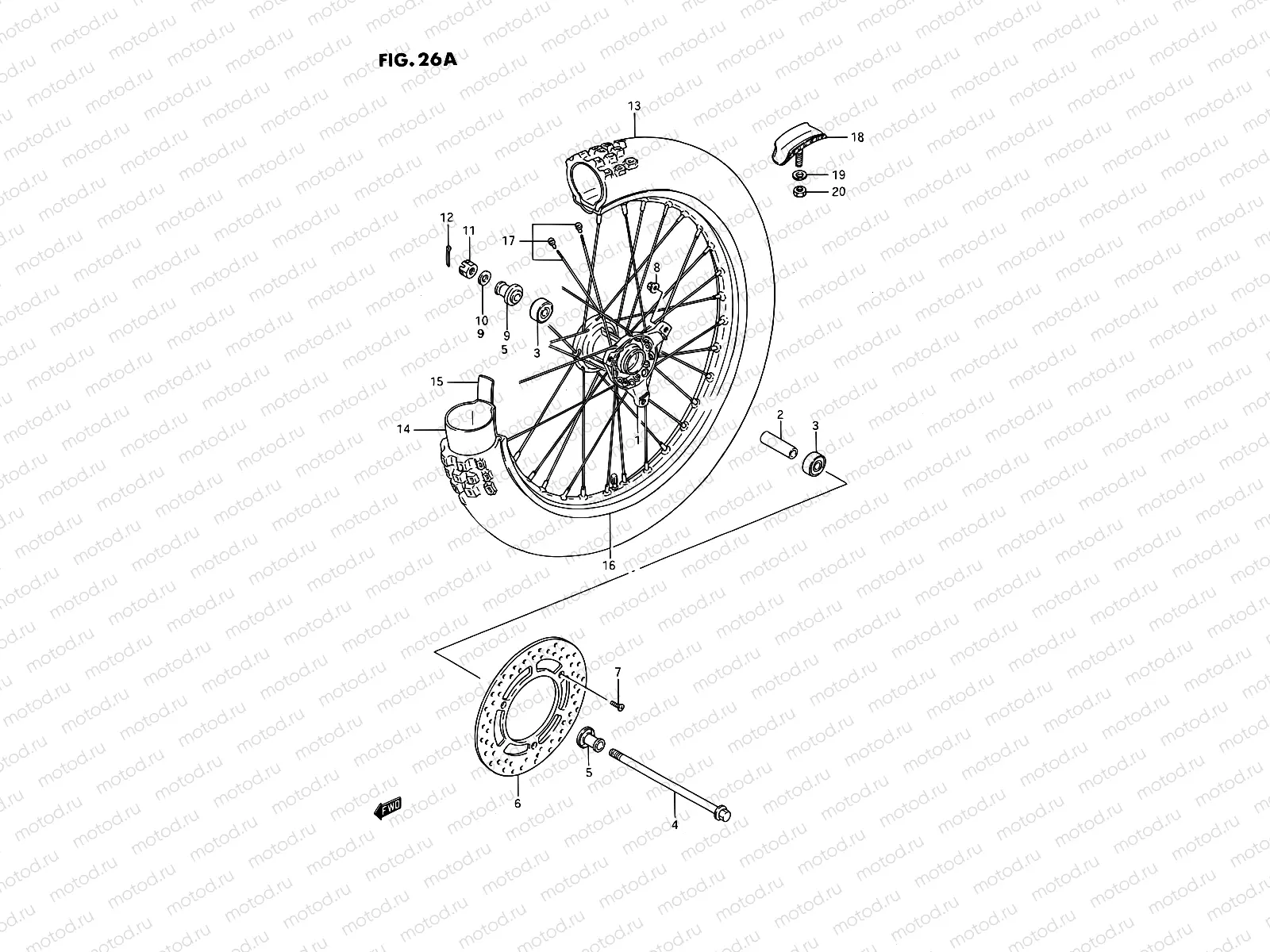 26A - FRONT WHEEL (MODEL L/M/N/P/R/S)