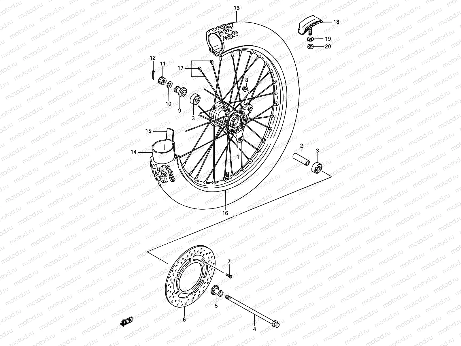 26A - FRONT WHEEL (MODEL L/M/N/P/R/S)