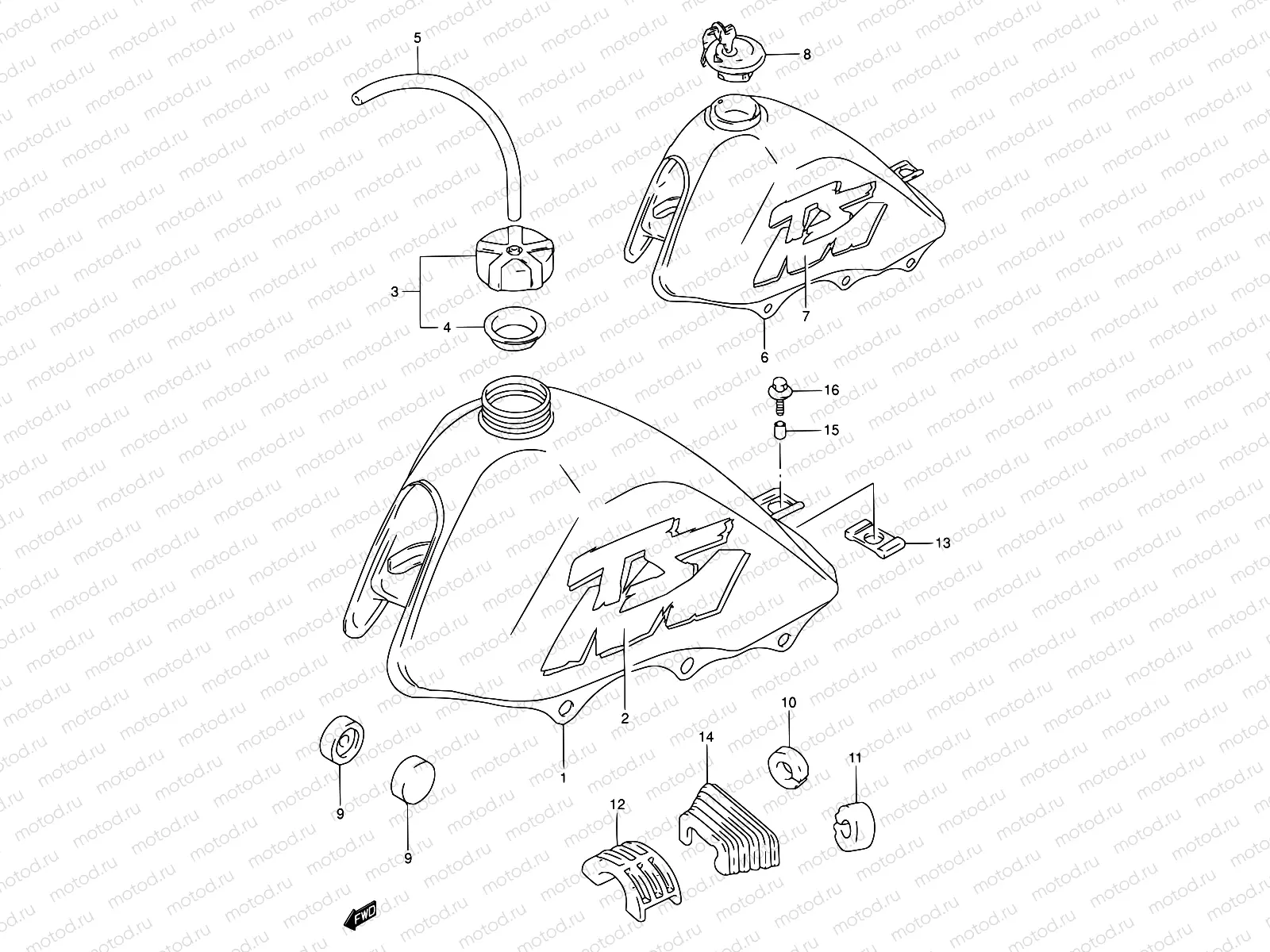 26A - FUEL TANK (MODEL P/S)