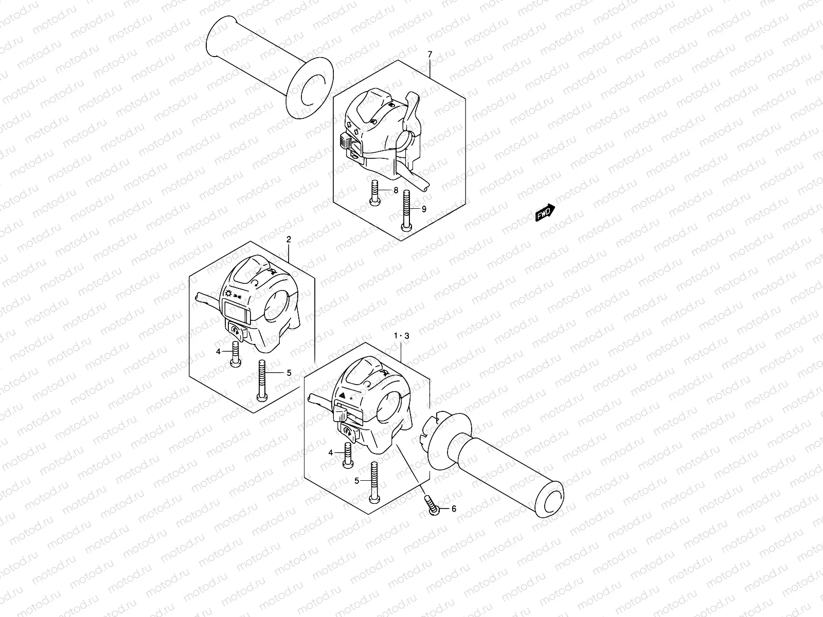 26A - HANDLE SWITCH (MODEL K3/K4)