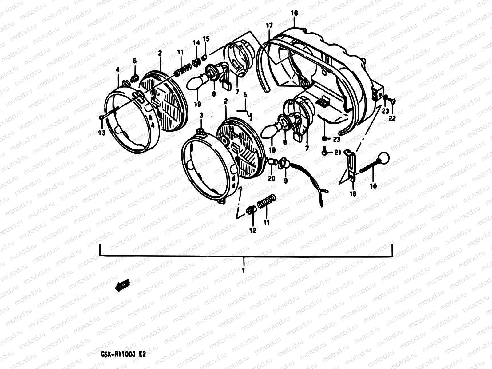 26A - HEADLAMP (MODEL J E34)