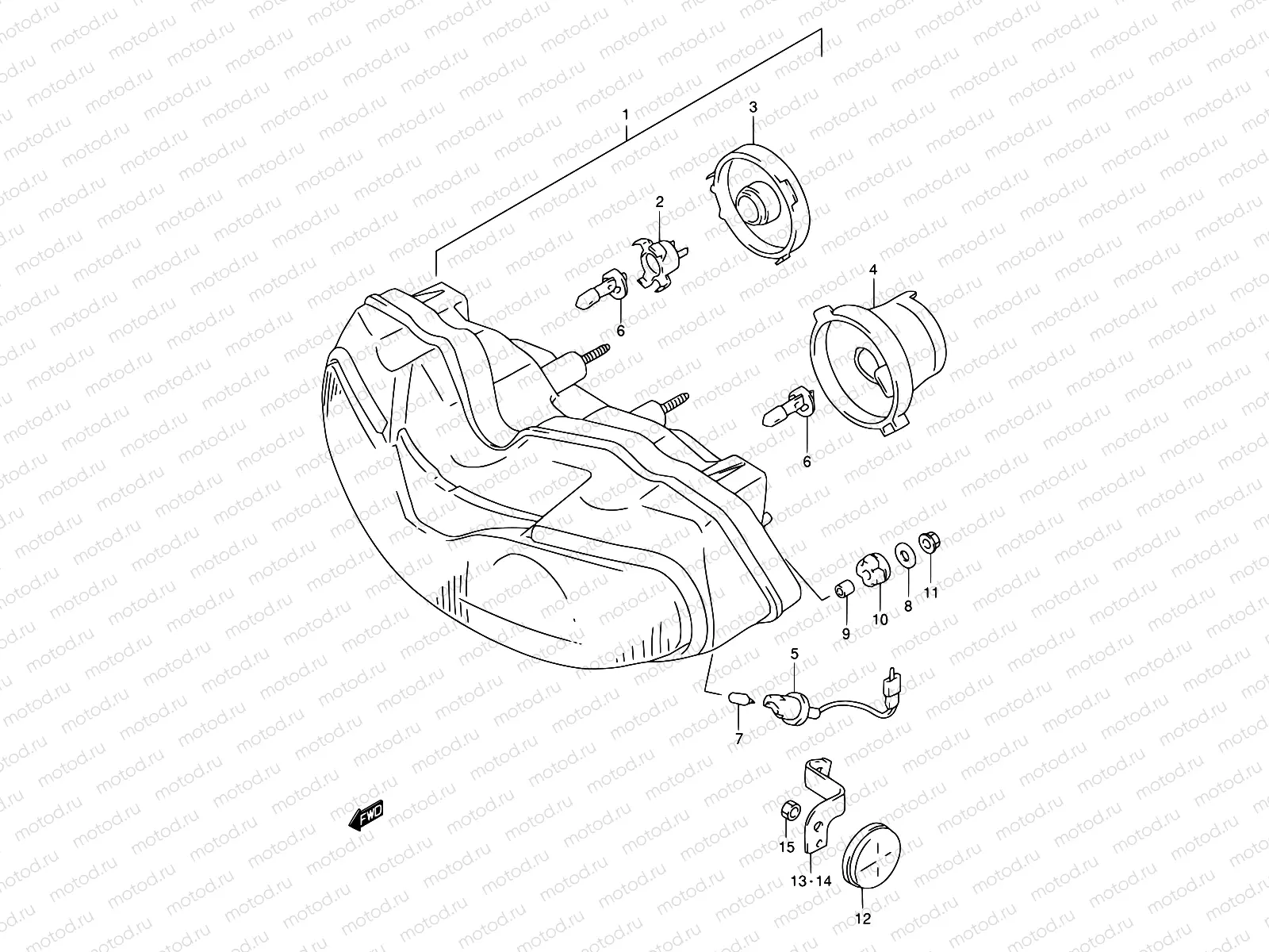 26A - HEADLAMP (MODEL V E04,E18,E22,E25,E34,E39,P37)