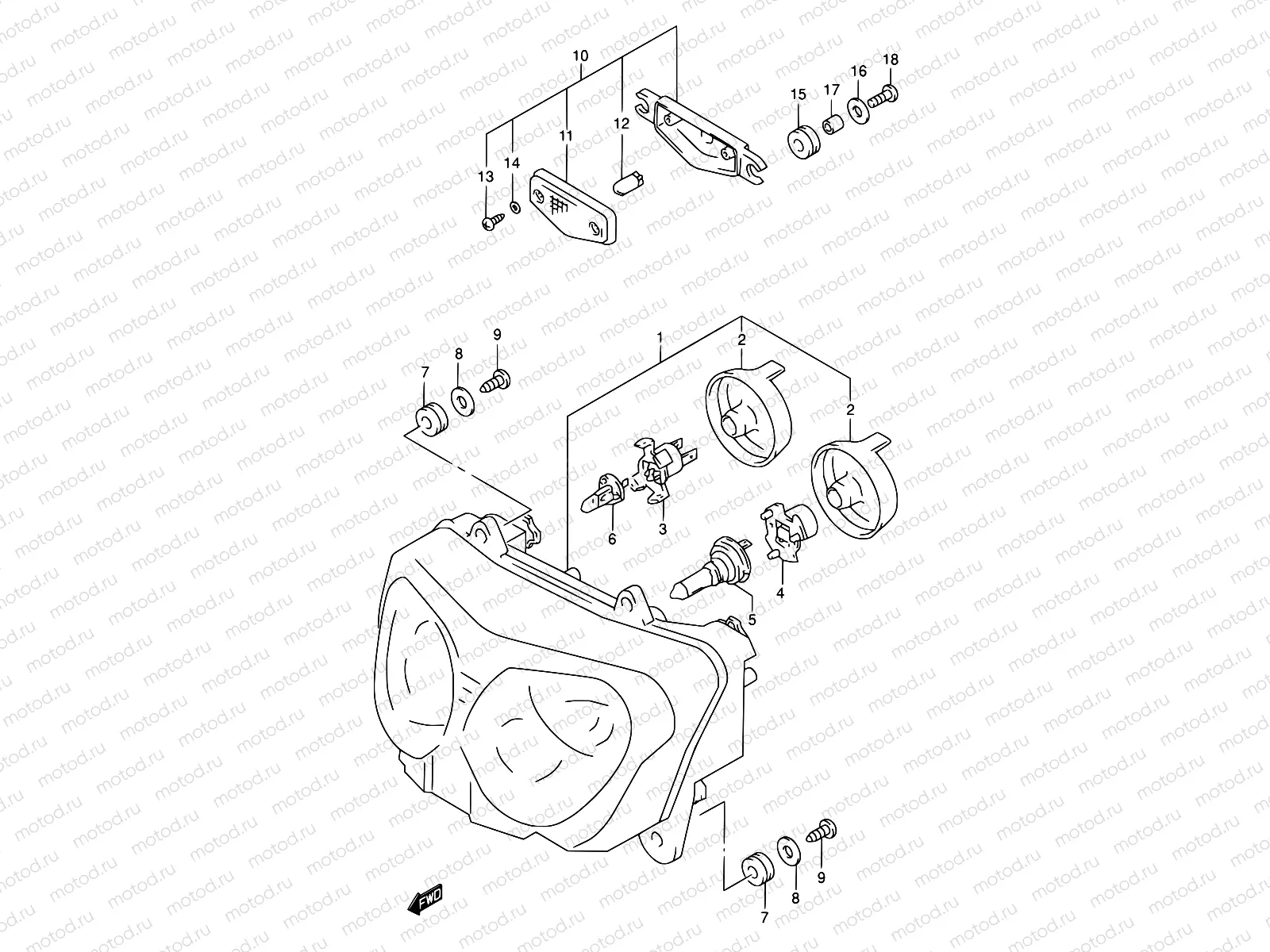 26A - HEADLAMP (MODEL W/X/Y/K1/K2 E04,E17,E18,E22,E25,E34)