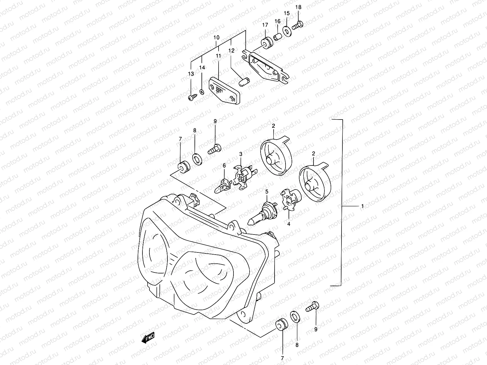 26A - HEADLAMP (MODEL W/X/Y/K1/K2 E04,E17,E18,E22,E25,E34,P37)