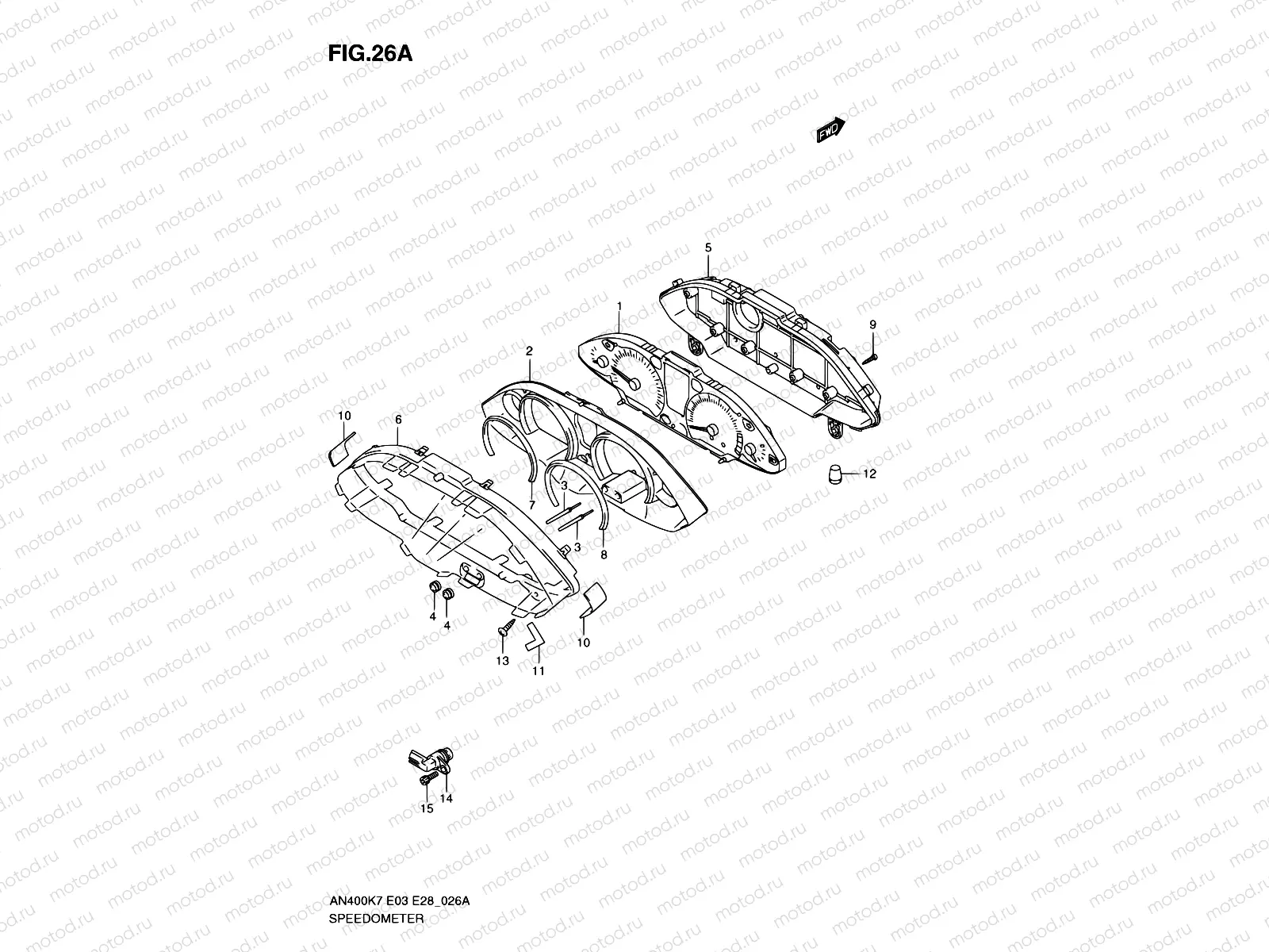 26A - SPEEDOMETER (AN400AK9/AL0/ZAL0)