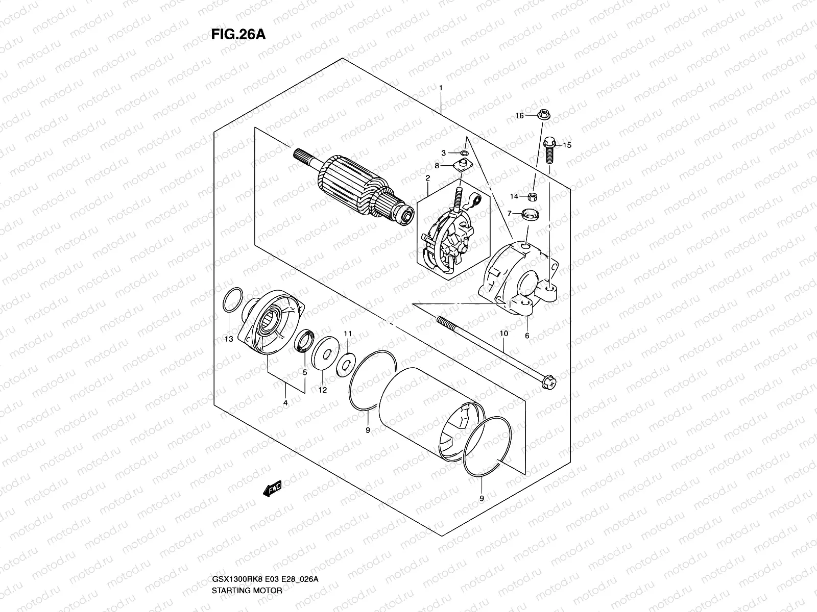 26A - STARTING MOTOR (MODEL L0)