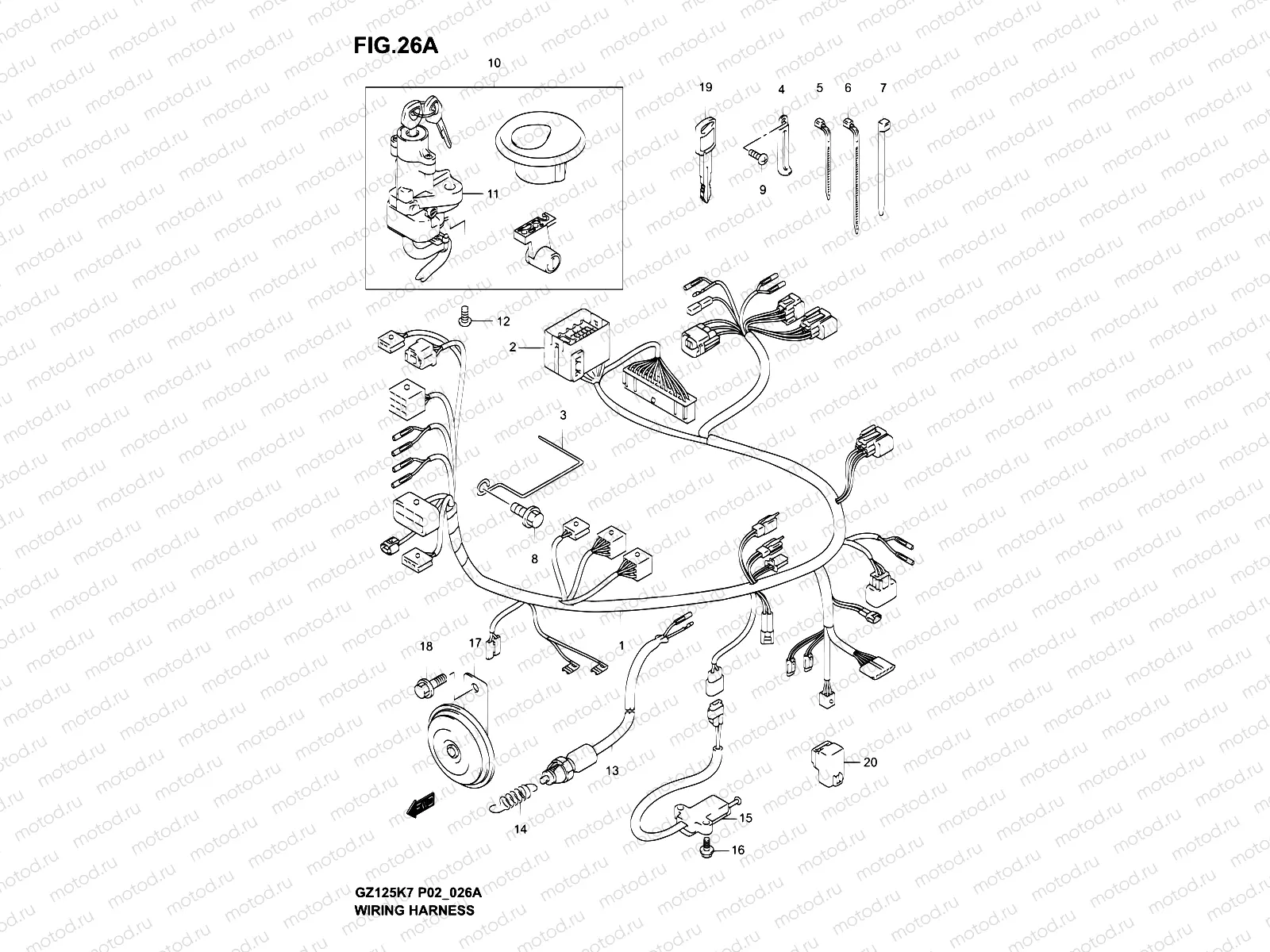 26A - WIRING HARNESS (MODEL K7)