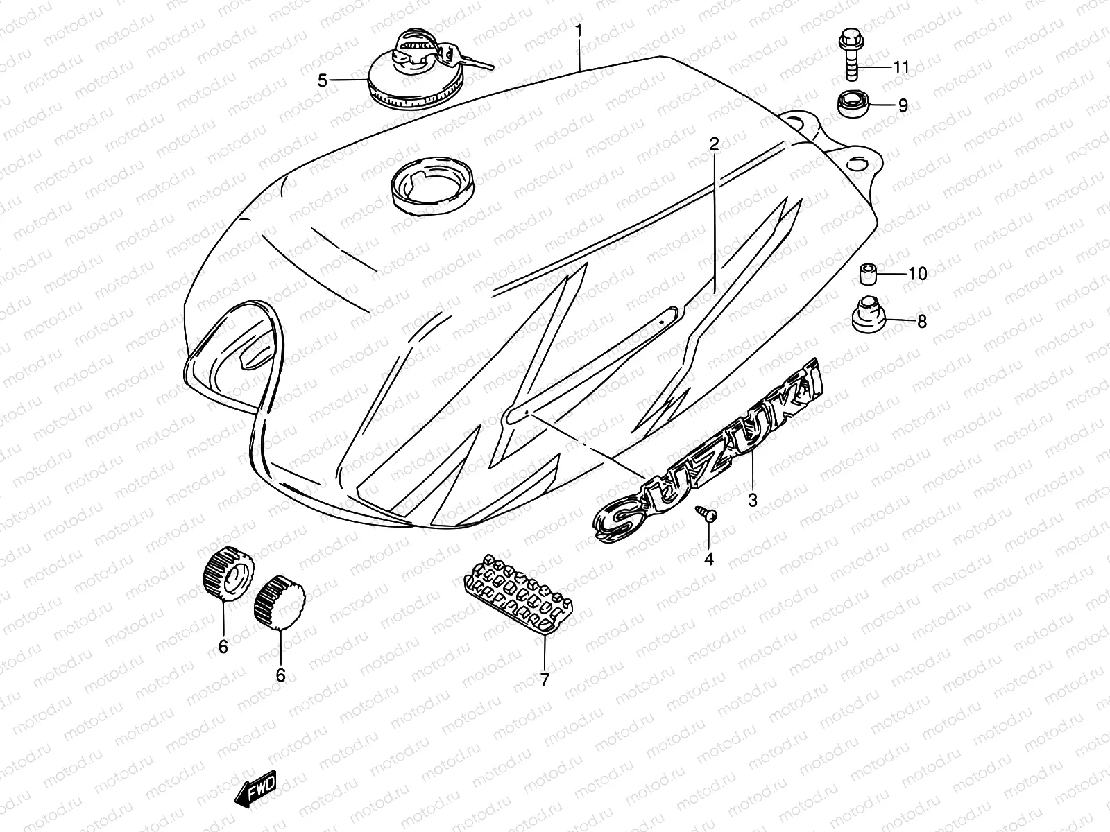 26B - FUEL TANK (MODEL V E94,P36,P48)