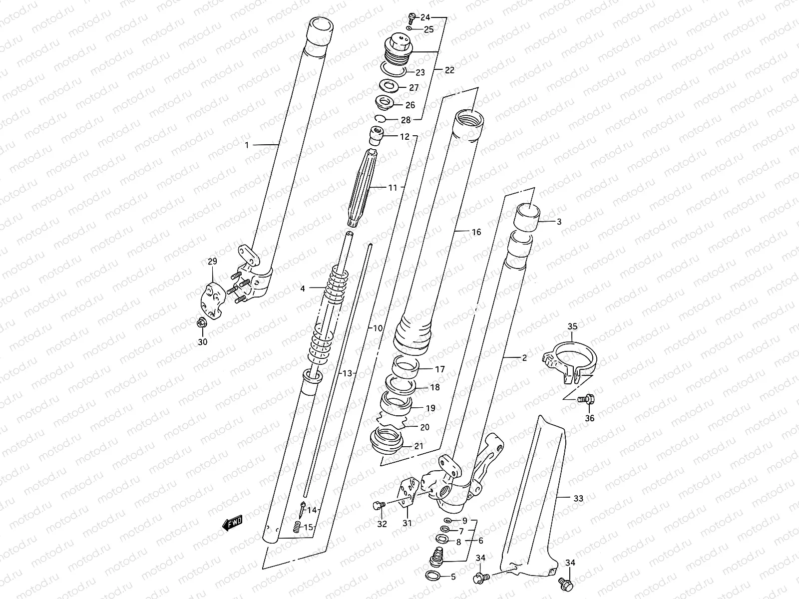 26D - FRONT DAMPER (MODEL P/R)