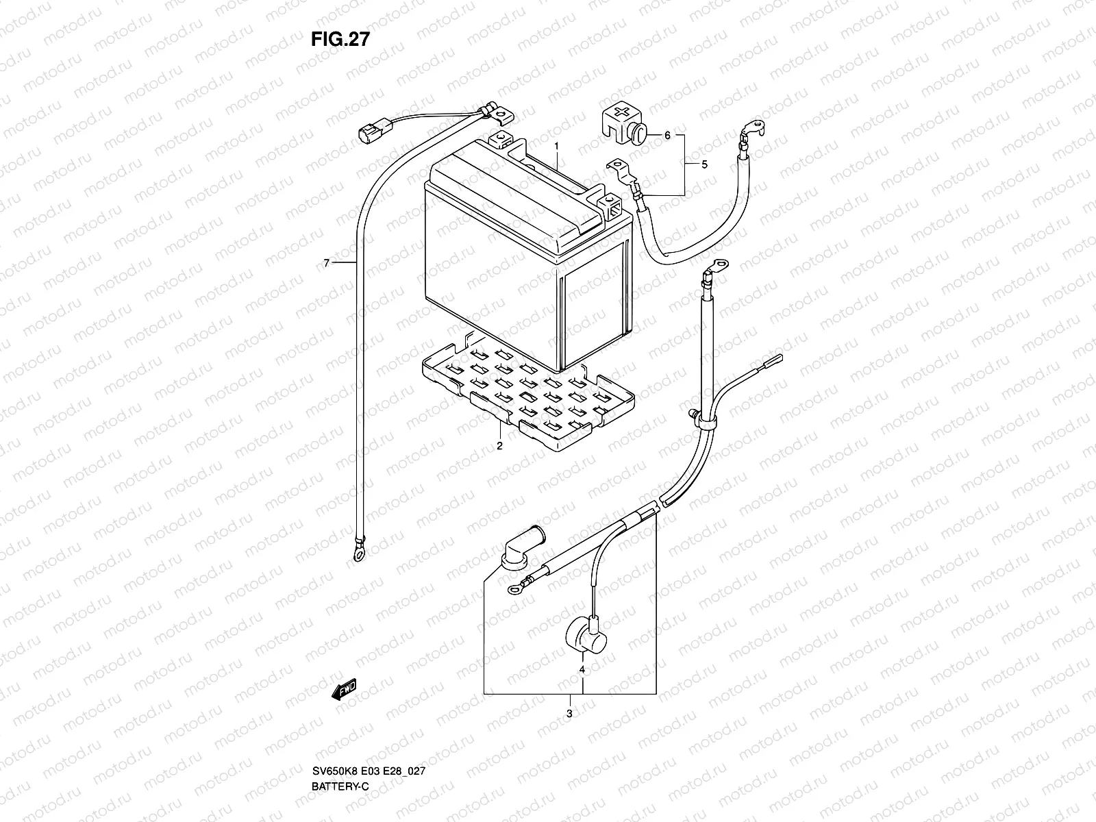 27 - BATTERY (SV650/SV650S)