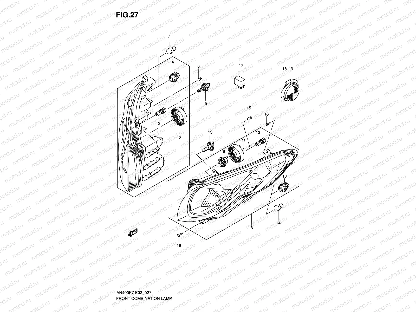 27 - FRONT COMBINATION LAMP